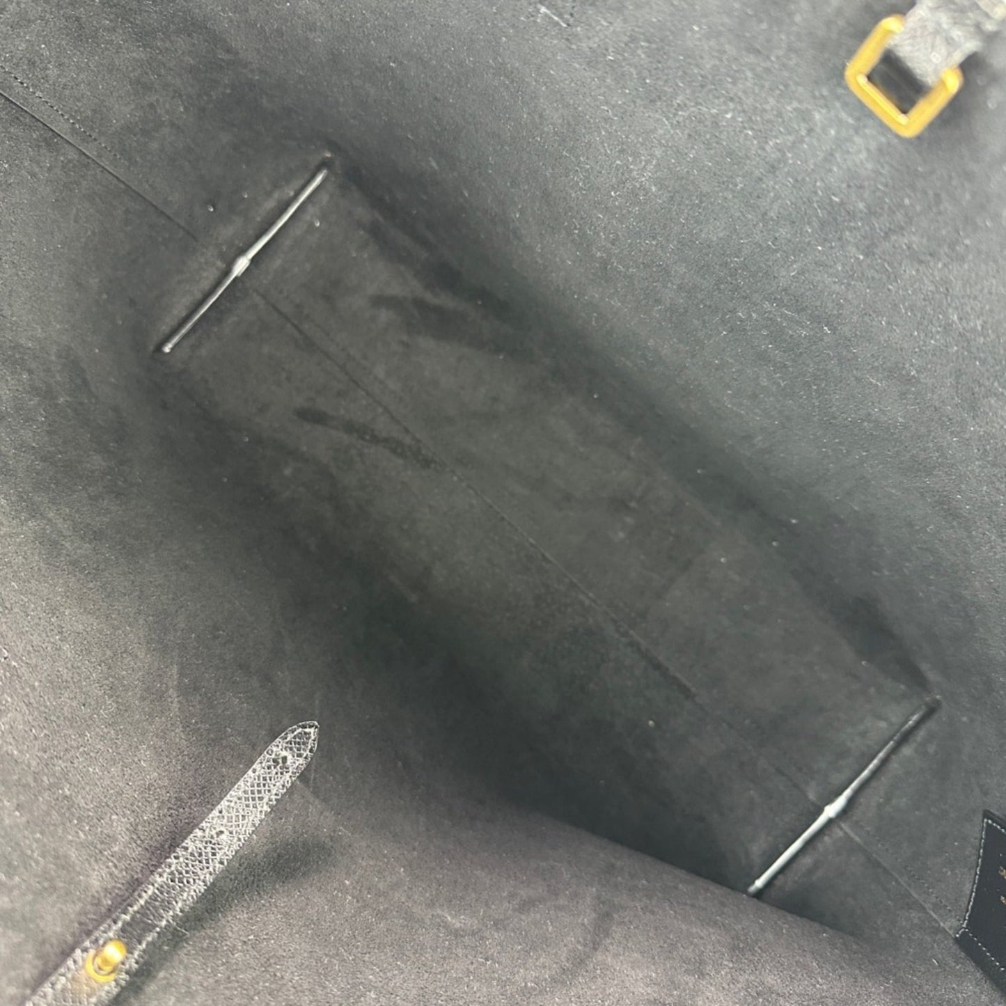 Yves Saint Laurent SAINT LAURENT PARIS Saint Laurent Paris Leather Tote Bag with East/West Pouch, 604309, Black, Women's