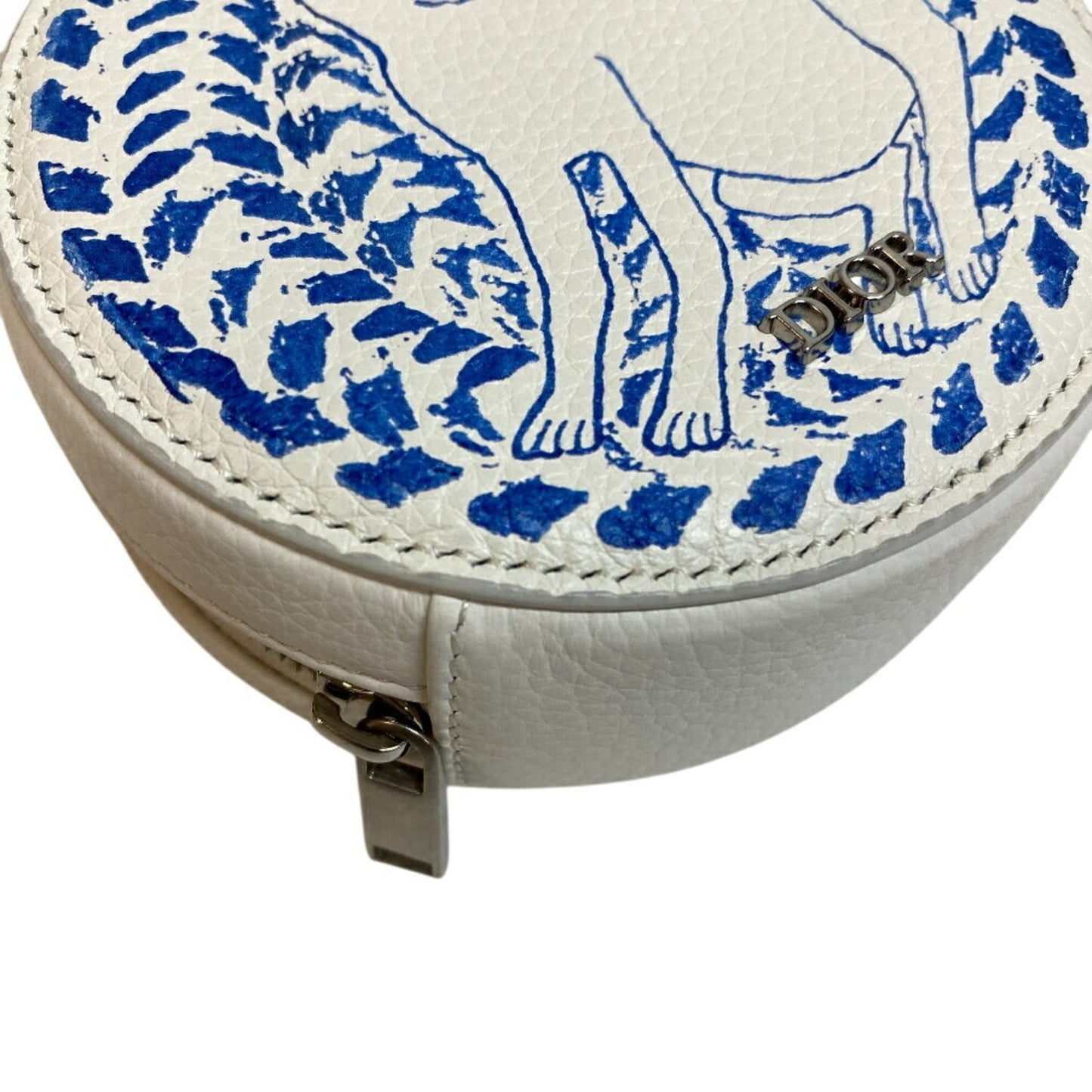 Christian Dior Yo-Yo Pouch with Strap, Dog, Hilton & Nell Collaboration, White, Unisex