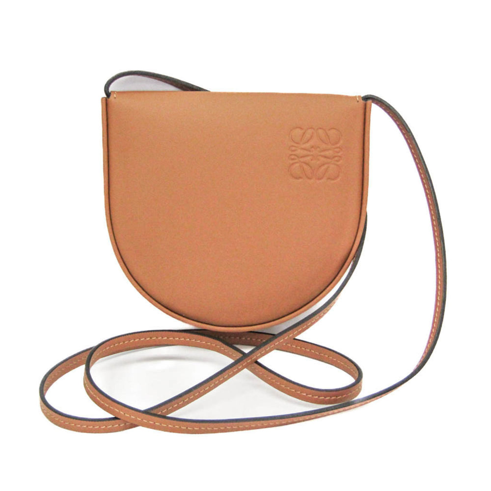 Loewe HEEL POUCH SMALL Women's Leather Shoulder Bag Brown — Like New