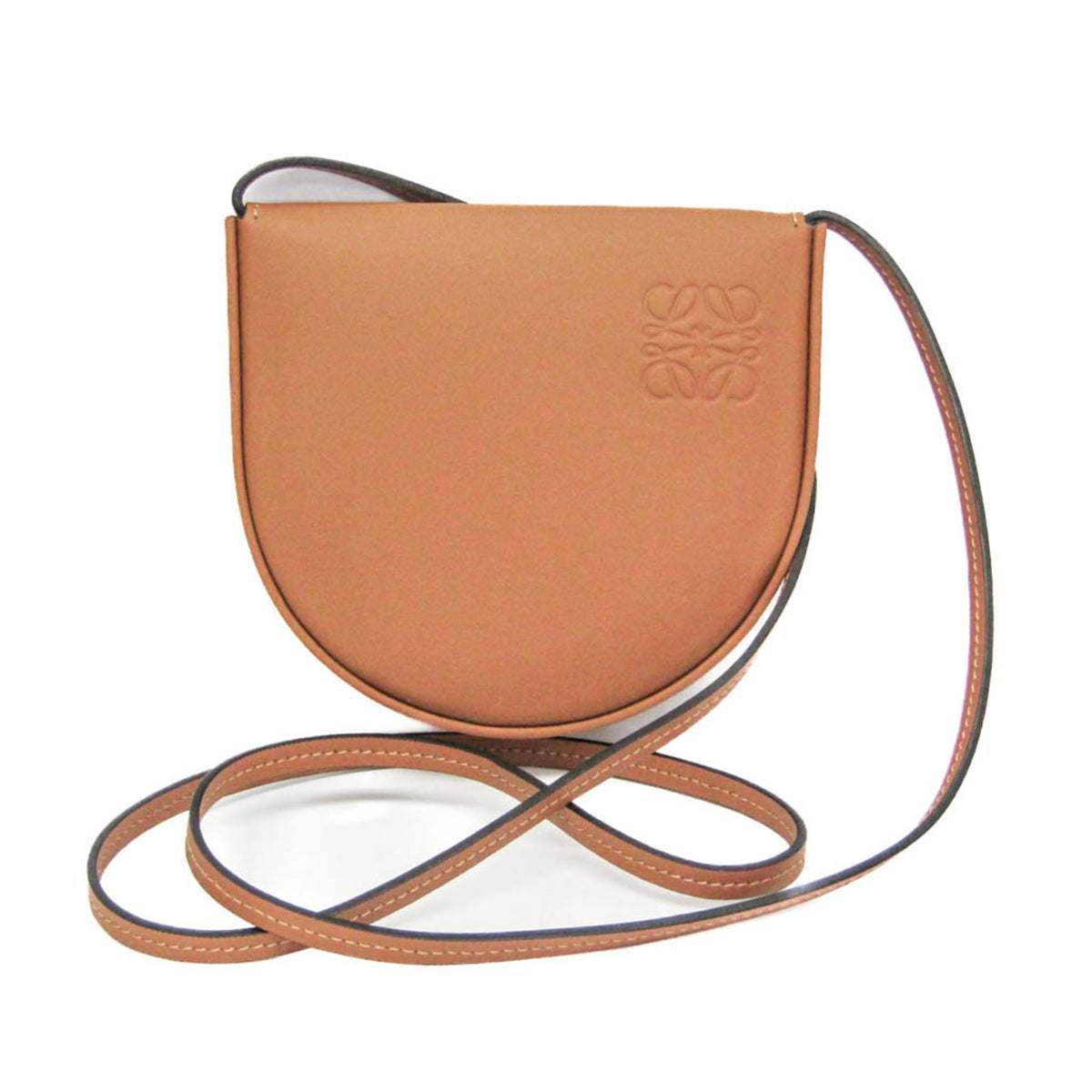Loewe HEEL POUCH SMALL Women's Leather Shoulder Bag Brown — Like New