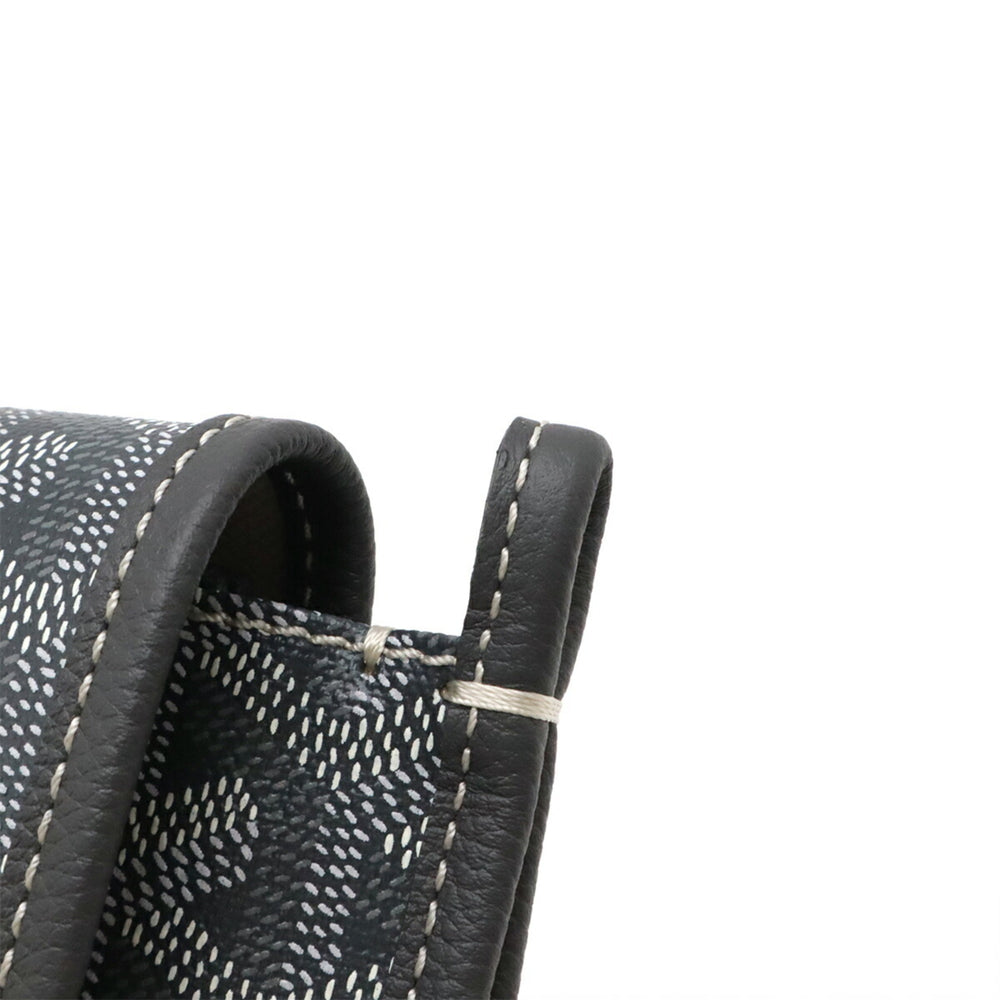 GOYARD Plume Handbag, Pouch Wallet, Long Shoulder Bag, Pochette, Clutch Herringbone Pattern, Gray — Like New