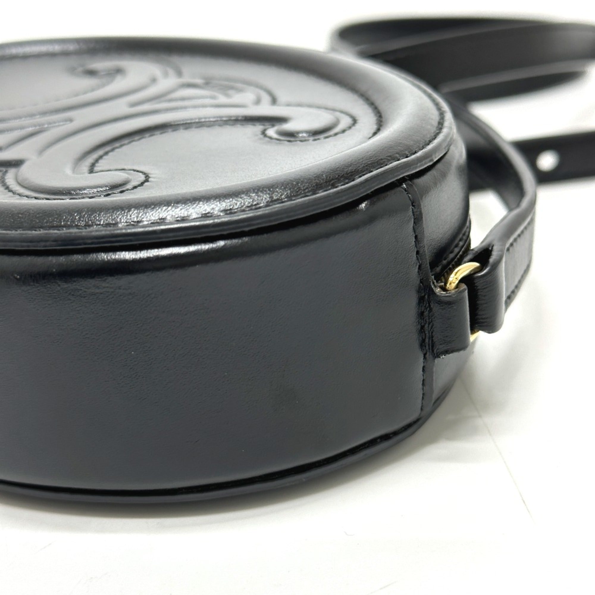 CELINE Triomphe crossbody bag Shoulder Bag Black — Like New