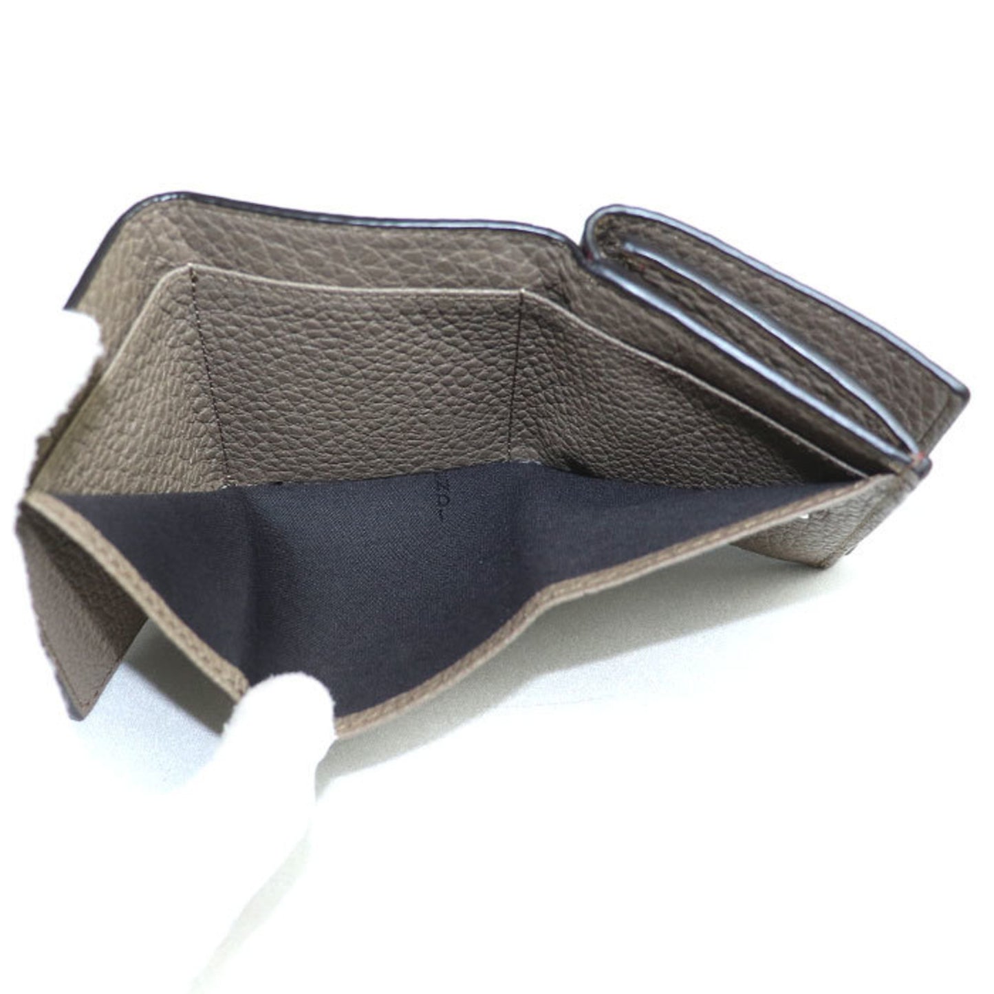 FENDI FF Compact Wallet, Tri-fold Bordeaux, Women's, 7M0280