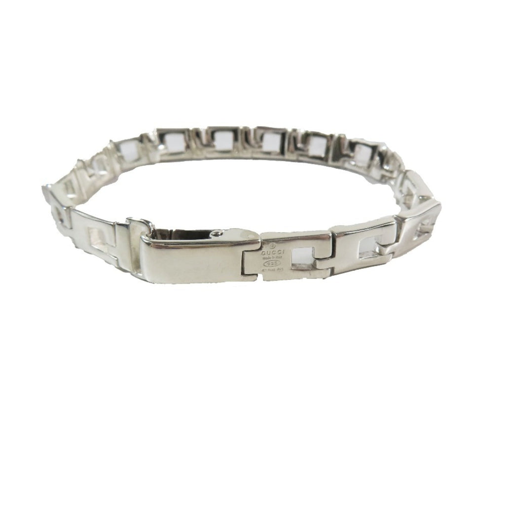 GUCCI G logo chain bracelet in 925 silver. Accessory jewelry for men and women.