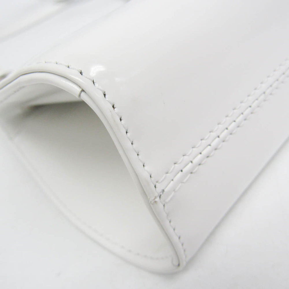Salvatore Ferragamo Gancini Wanda AU-21 3485 Women's Leather Handbag,Shoulder Bag White — Like New
