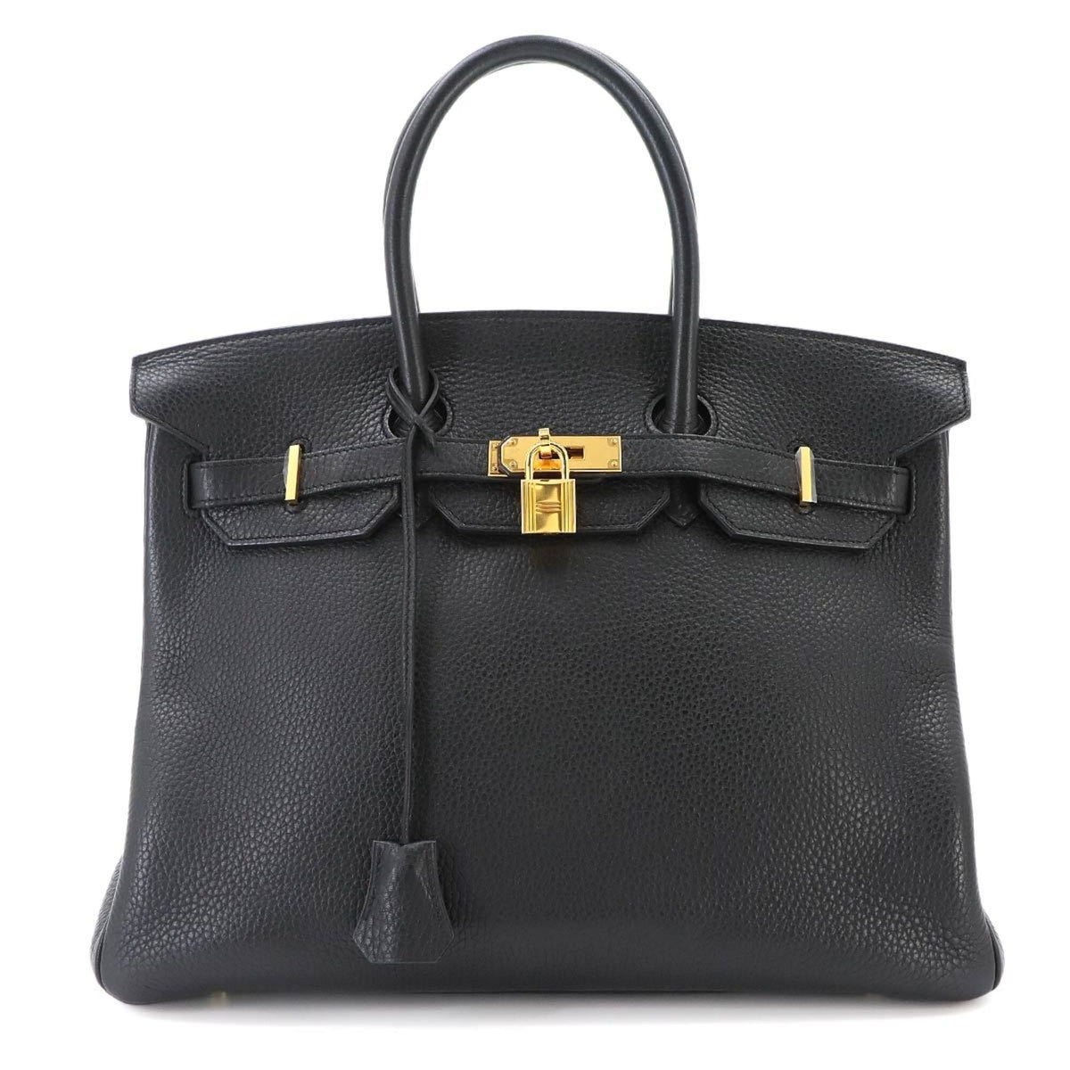 Hermes Birkin 35 Togo Black Handbag with X Stamp and Gold Hardware — Like New