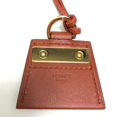 HERMES Mon Petit Kelly PM Necklace Leather Women's Brown — New - Store Return
