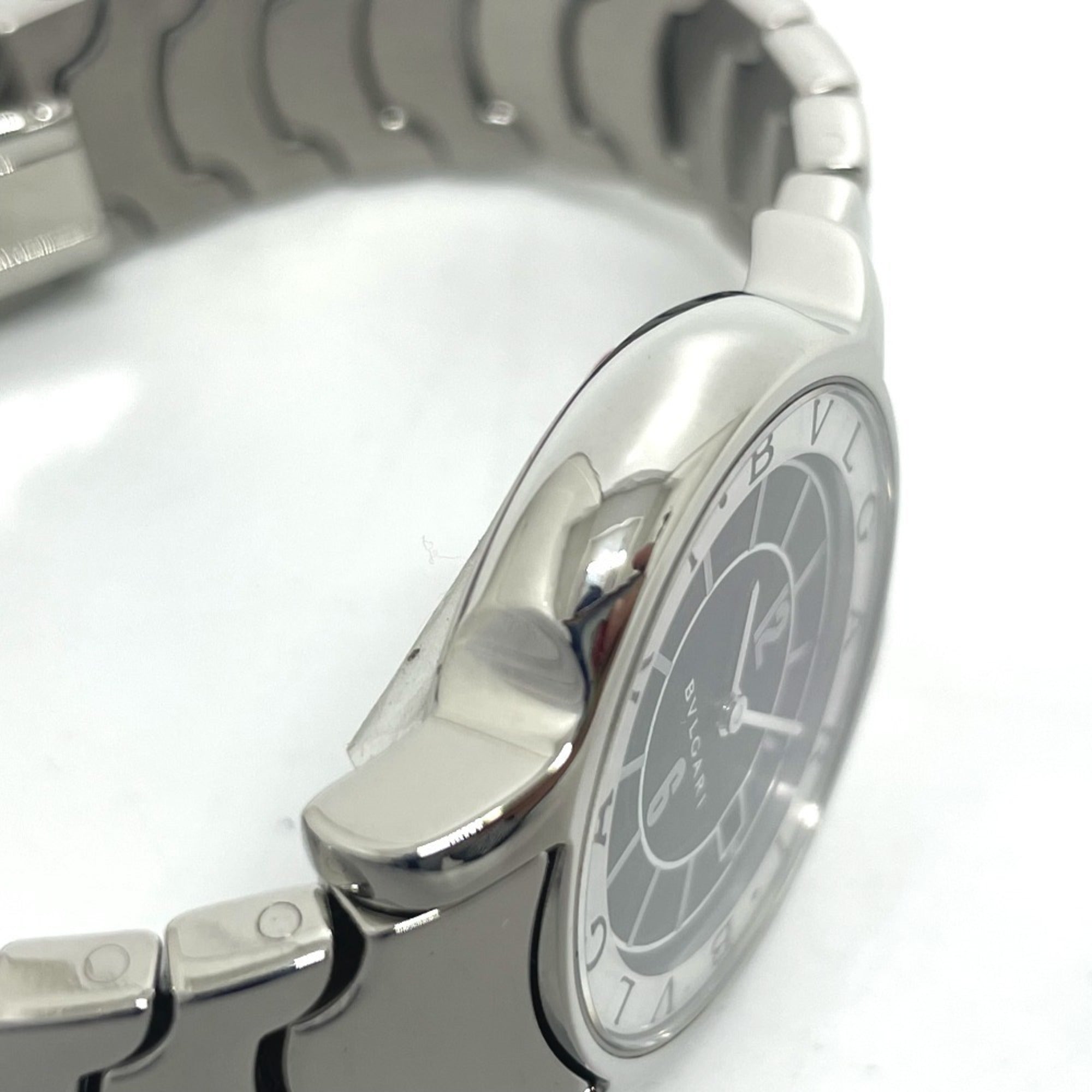 BVLGARI ST29S Solotempo Quartz Date Watch, Stainless Steel, Women's, Silver — Very Good
