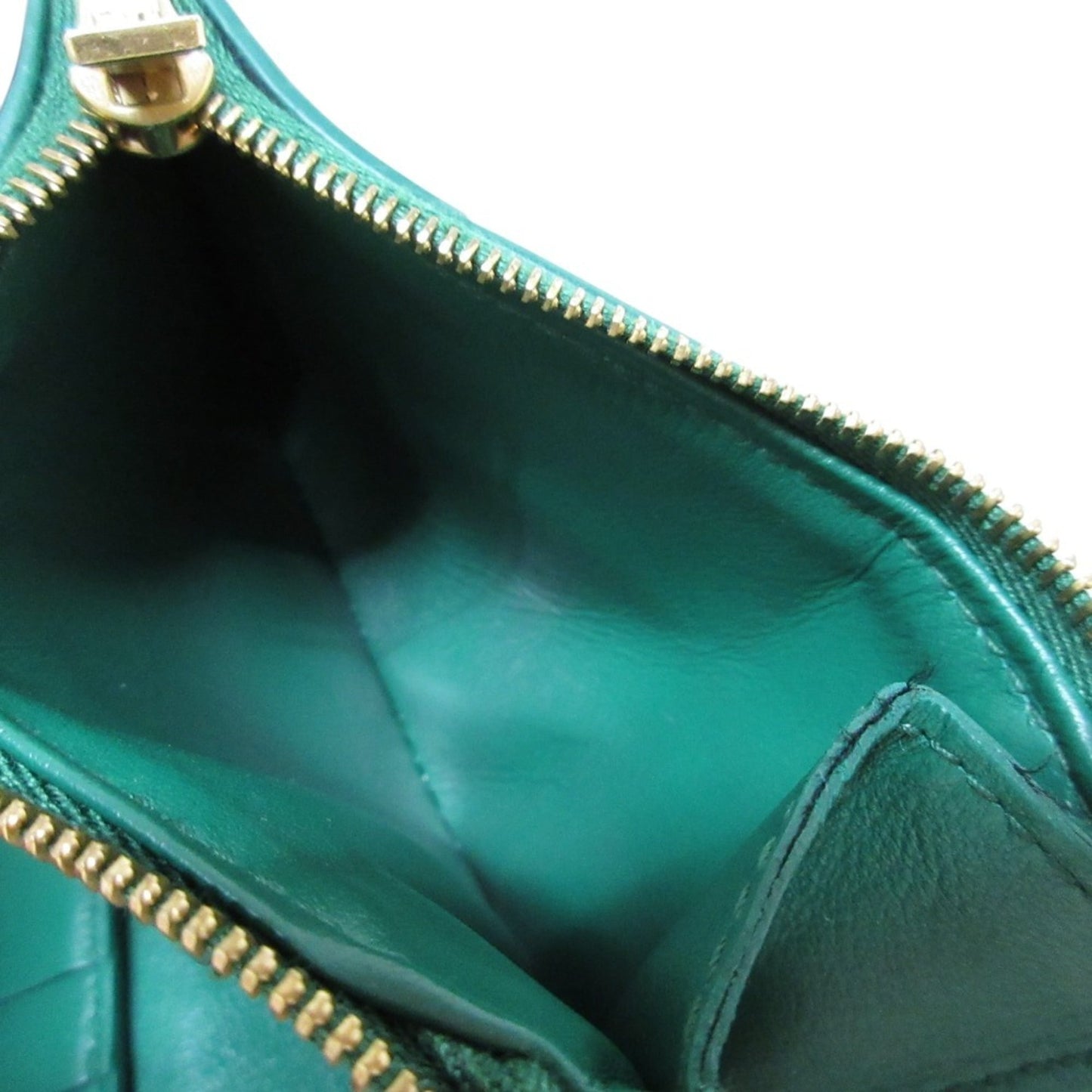 BOTTEGA VENETA Cassette Maxi Intrecciato Compact Wallet, Tri-fold Green, Women's