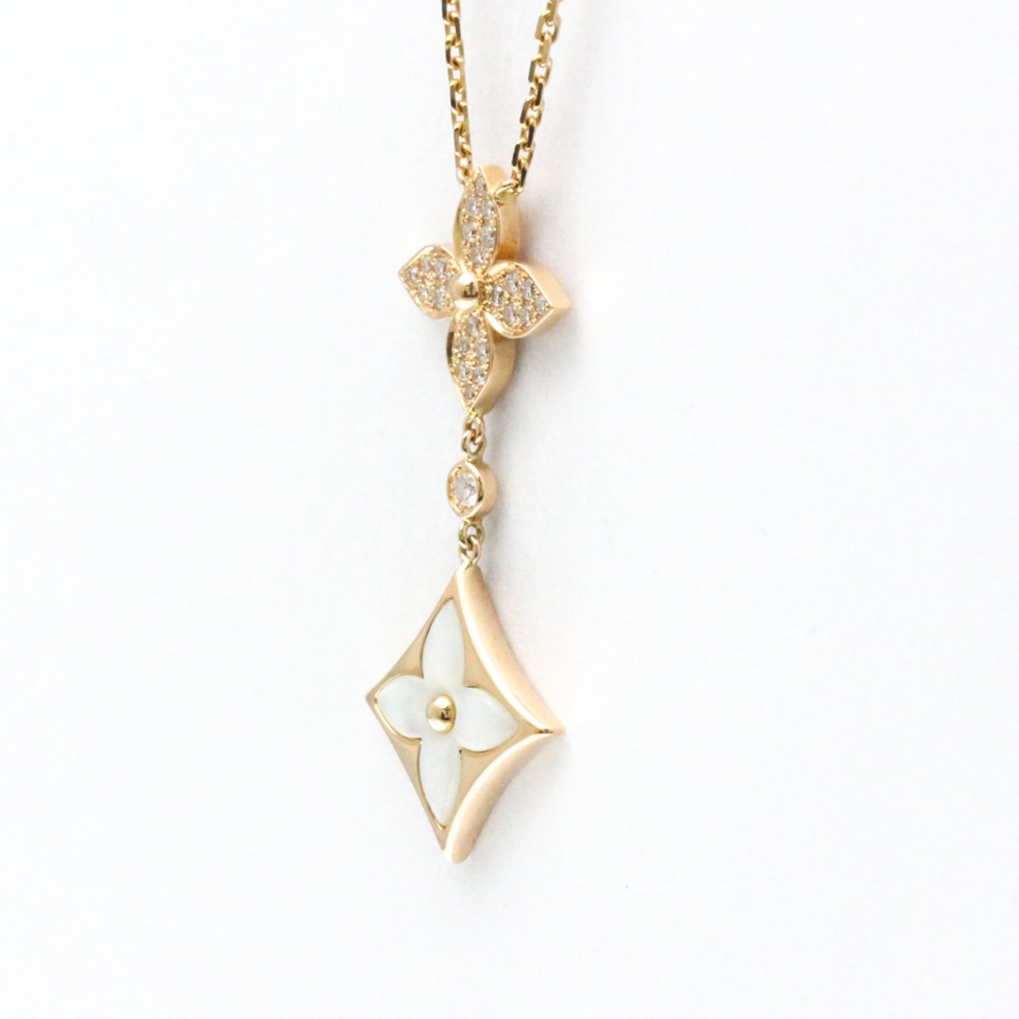 Louis Vuitton Pandantif Starblossom Diamond Necklace Pink Gold (18K) Diamond,Mother Of Pearl Women,Men Fashion Pendant Necklace (Pink Gold)