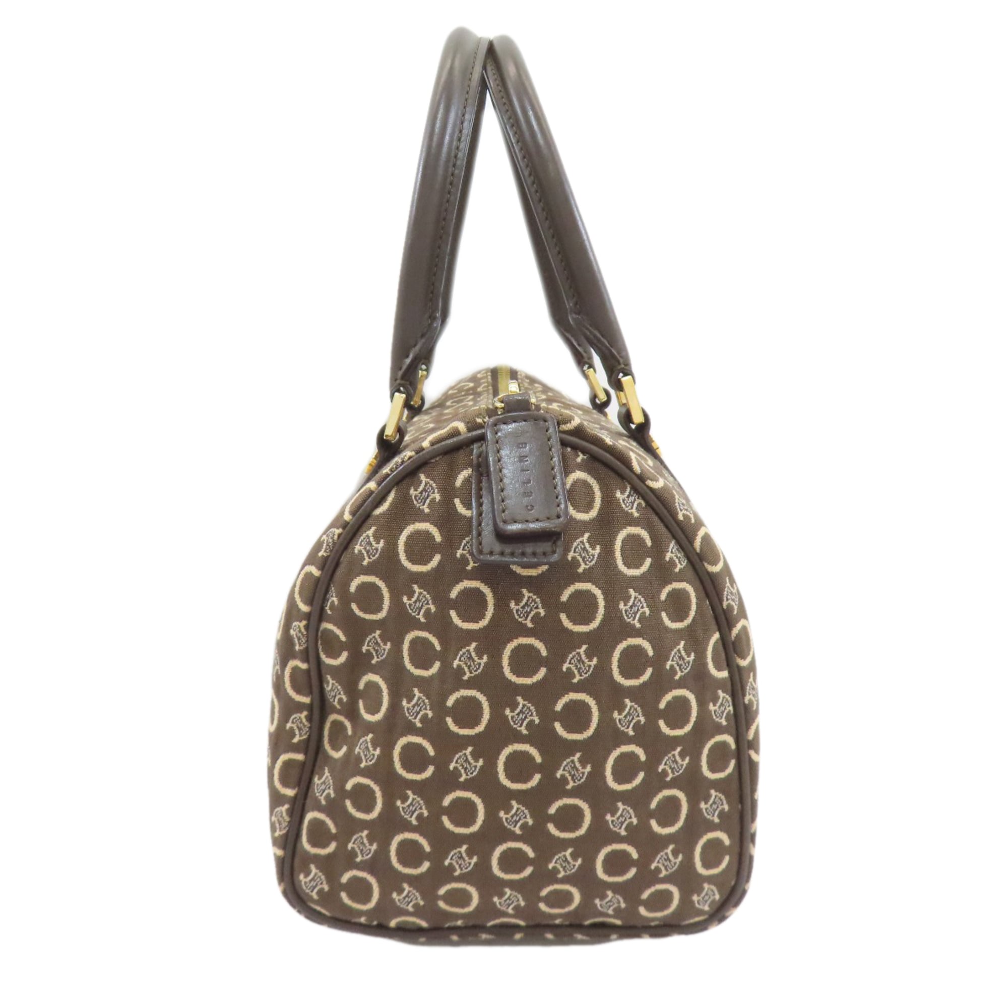 Celine Mini Boston Bag, C Macadam Canvas, Women's, CELINE