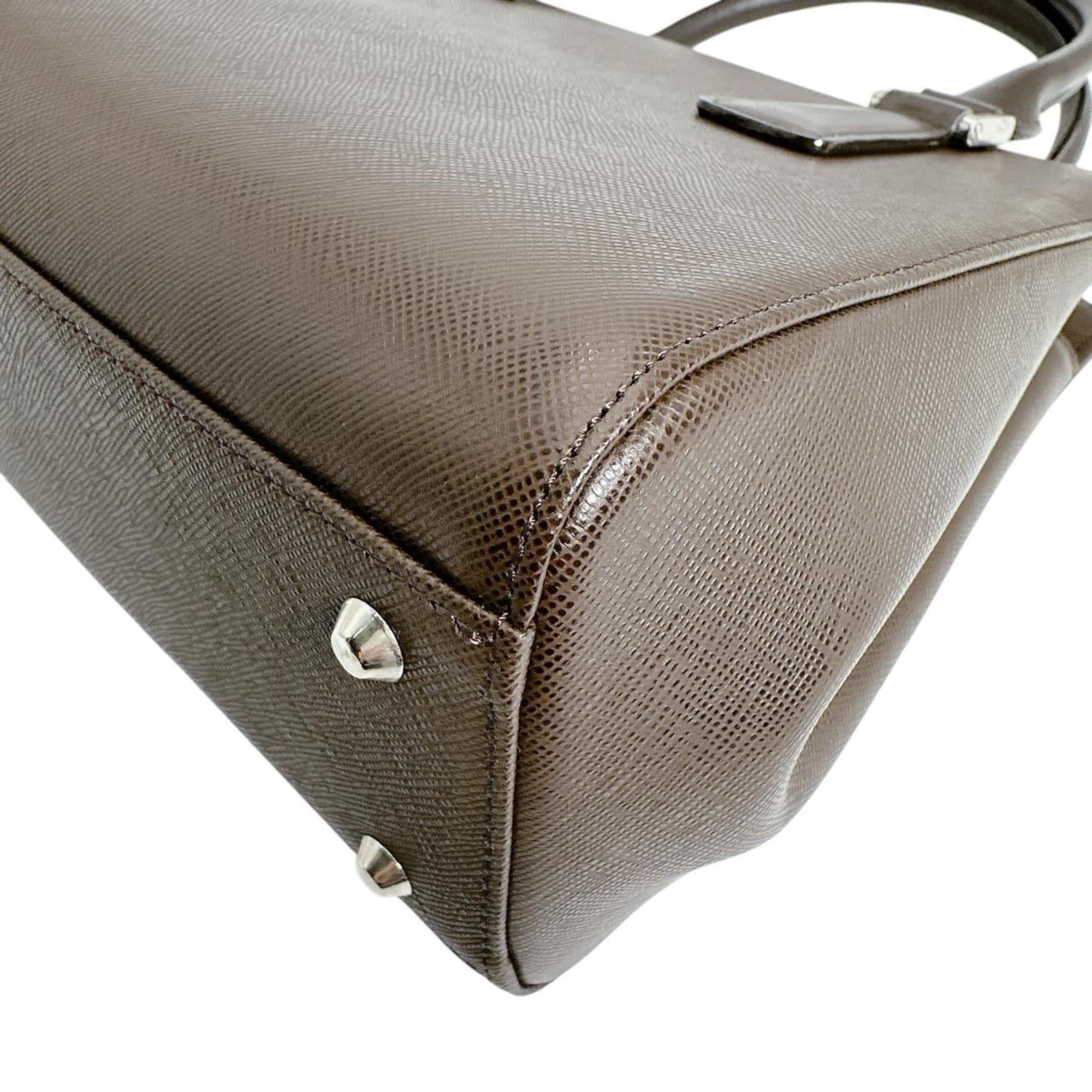 Burberry Nova Check Leather Handbag in Brown