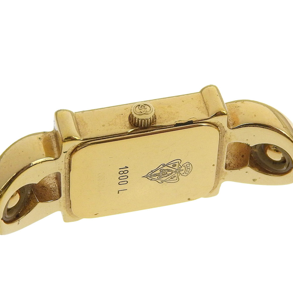 Gucci 1800L Women's Gold-Plated Quartz Analog Watch with White Dial — Good