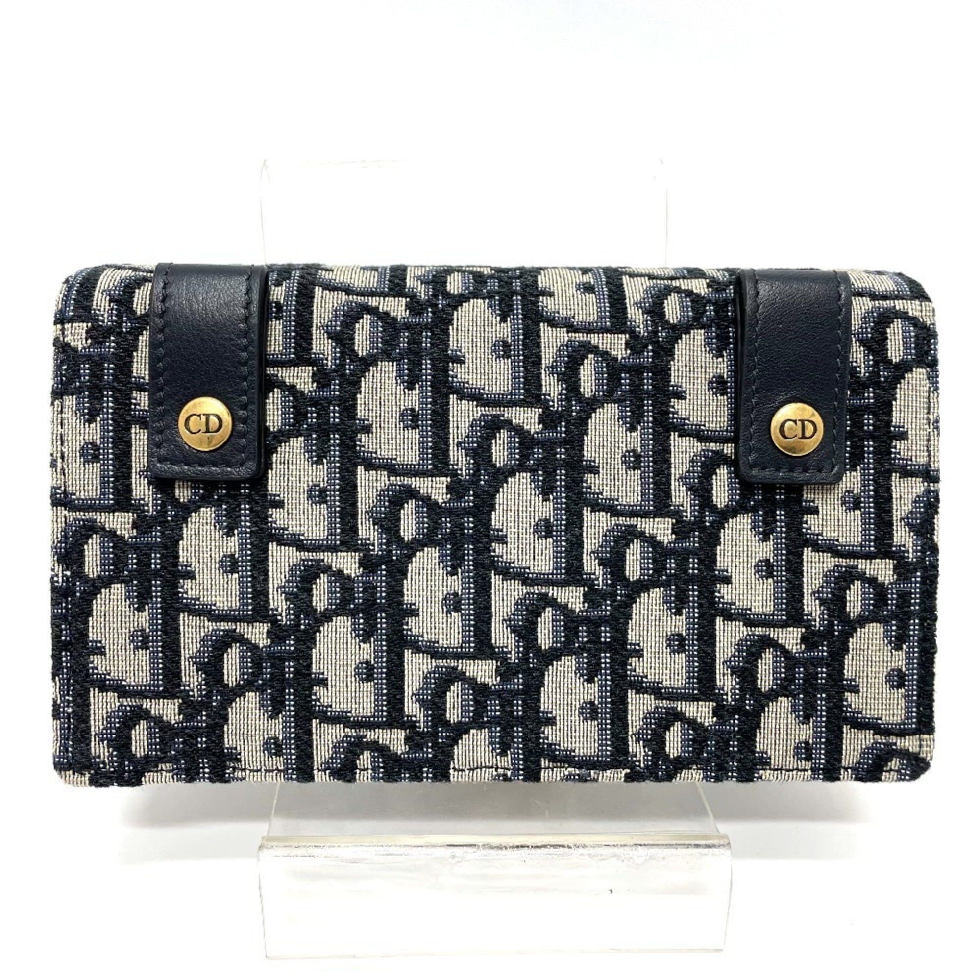 Christian Dior Dior S5619CTZQ_M928 Oblique Trotter Saddle Belt Pouch Bag Waist Body Leather Canvas Men's Navy — Like New