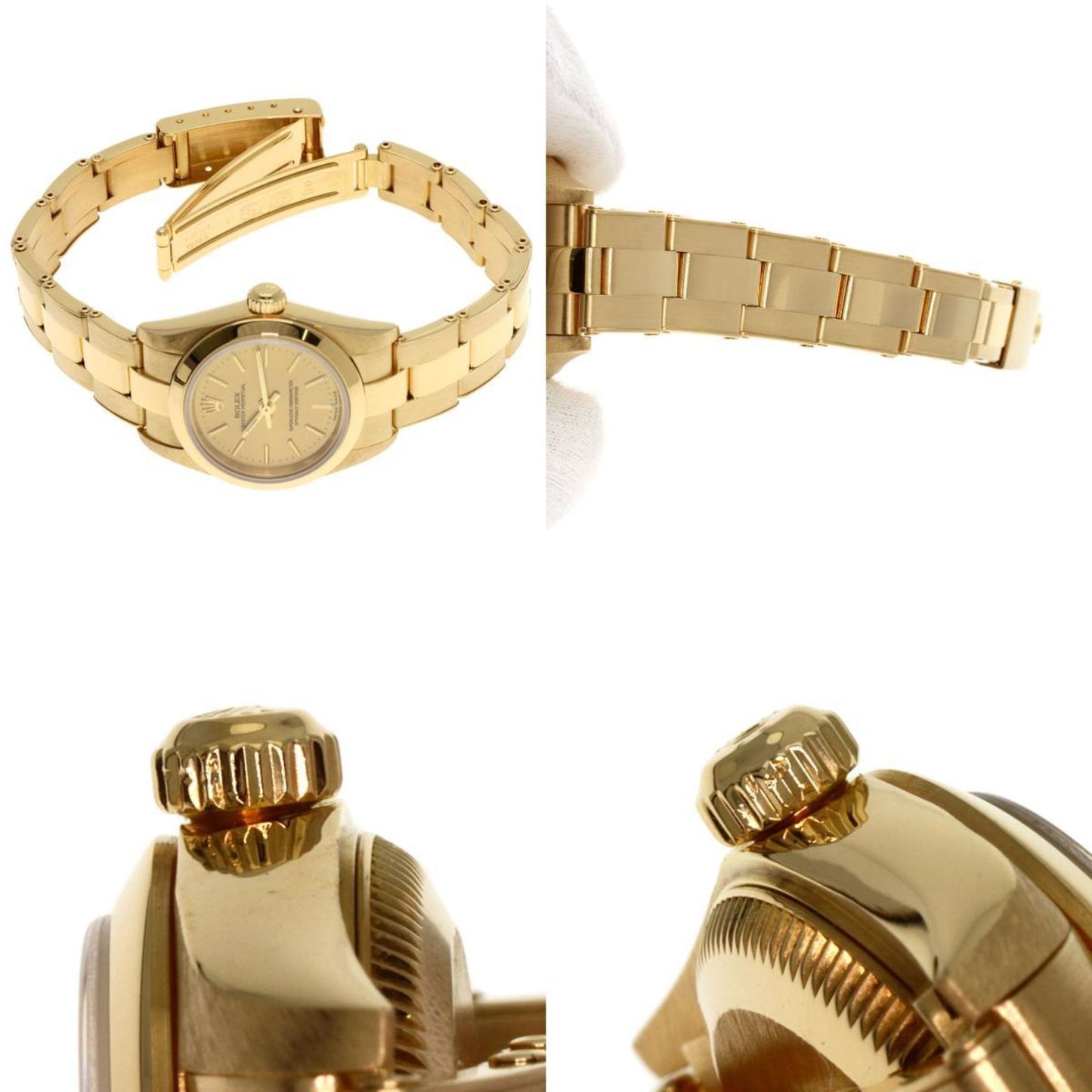 Rolex 76188 Oyster Perpetual Watch 18K Yellow Gold K18YG Ladies ROLEX