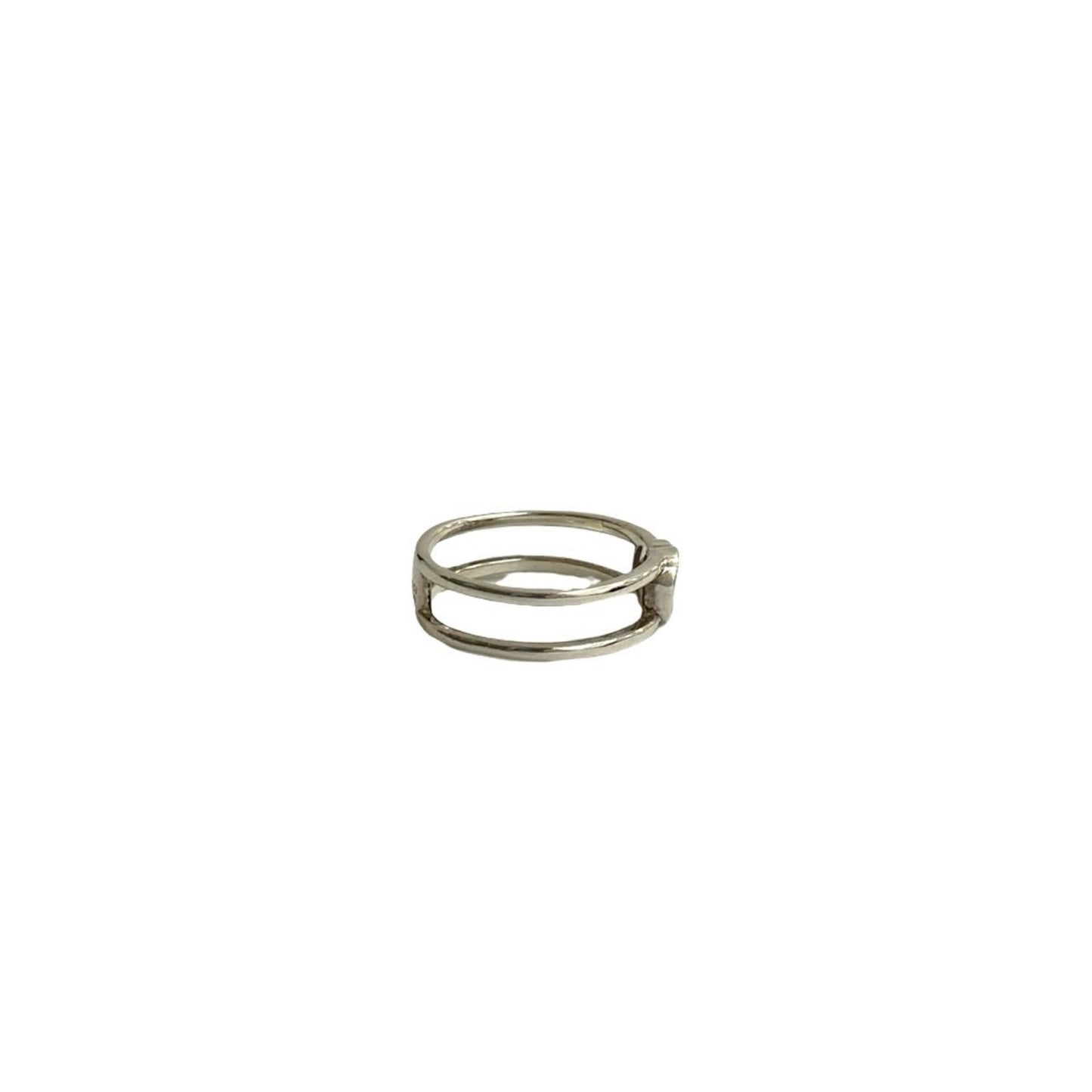 GUCCI Interlocking G Silver 925 Ring for Women, Silver, 44255