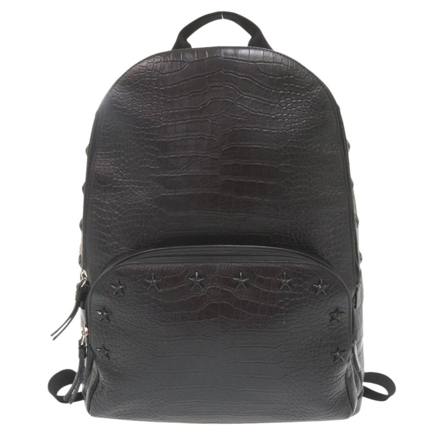 Jimmy Choo Star Stud Embossed Leather Black Backpack/Daypack 1327