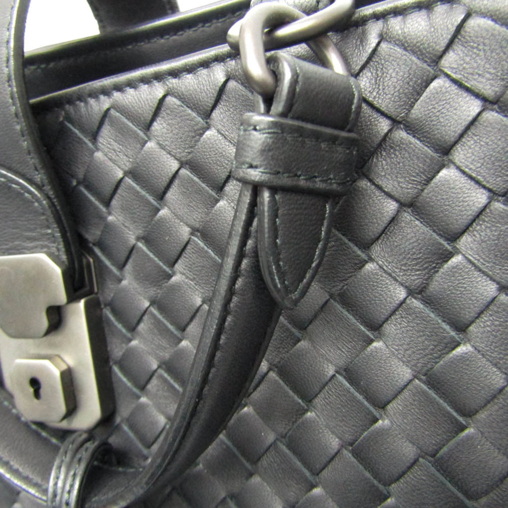 Bottega Veneta Intrecciato Rome Leather Handbag,Shoulder Bag Black — Like New