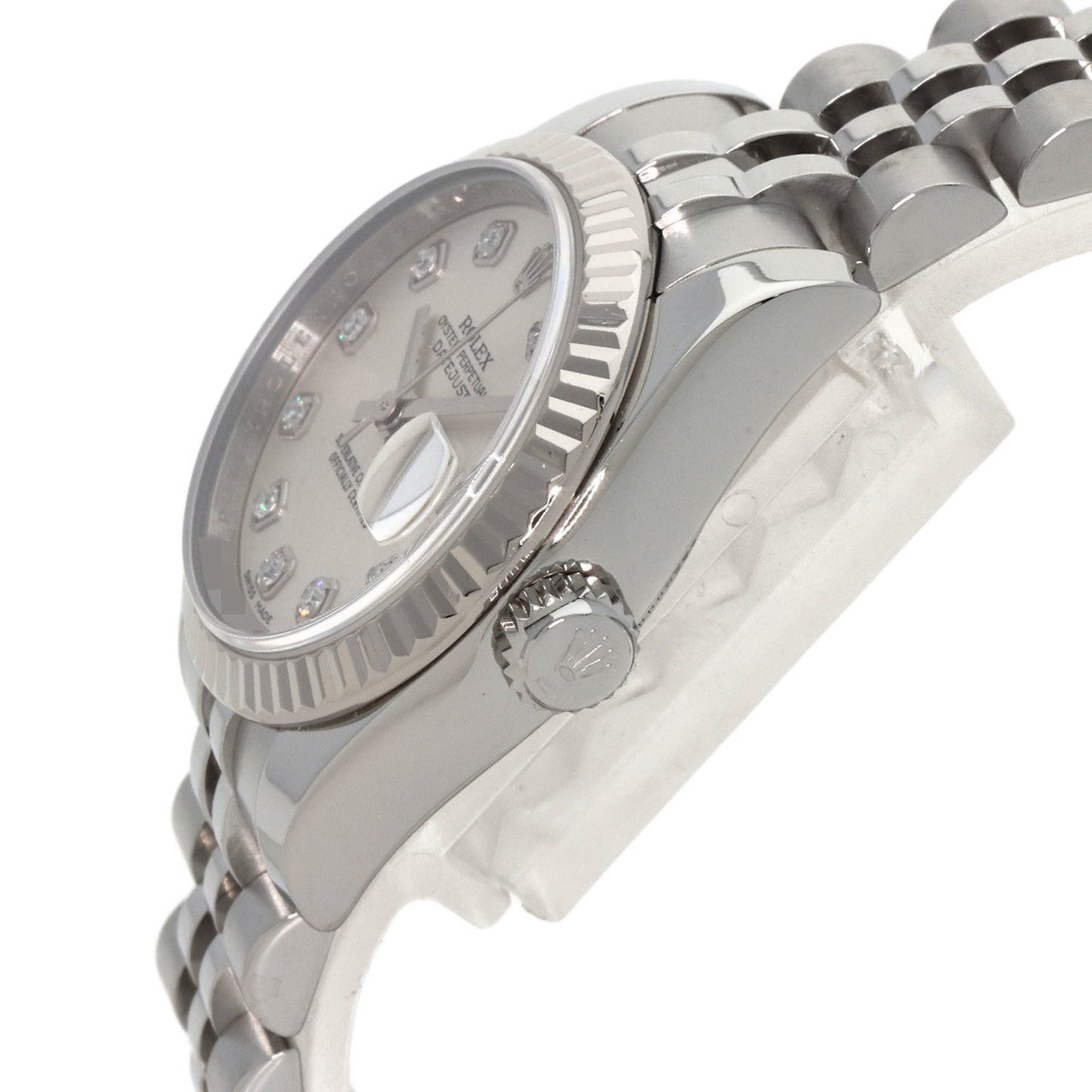 Rolex 179174G Datejust 10P Diamond Watch Stainless Steel SS K18WG Ladies ROLEX