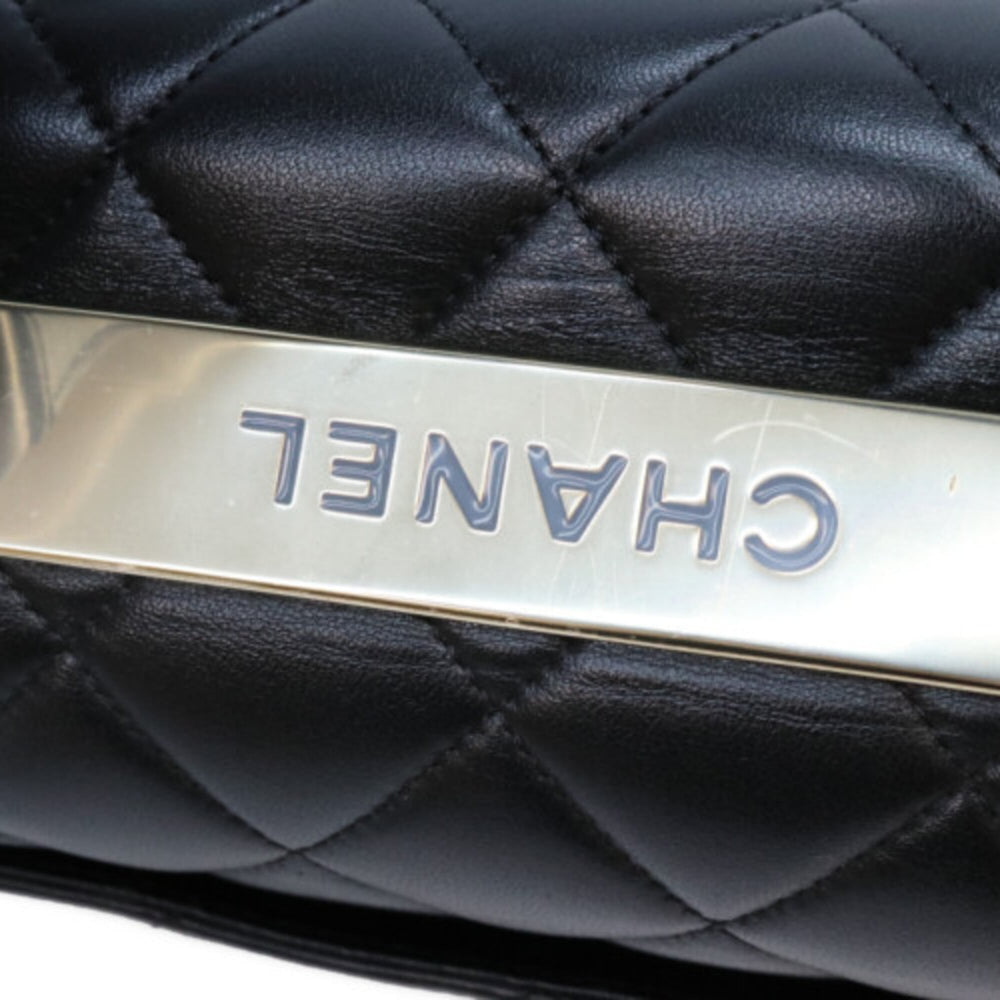 CHANEL A69923 Black Lambskin Gold Hardware Trendy CC Large 2-Way Shoulder Bag (Women's) — Like New