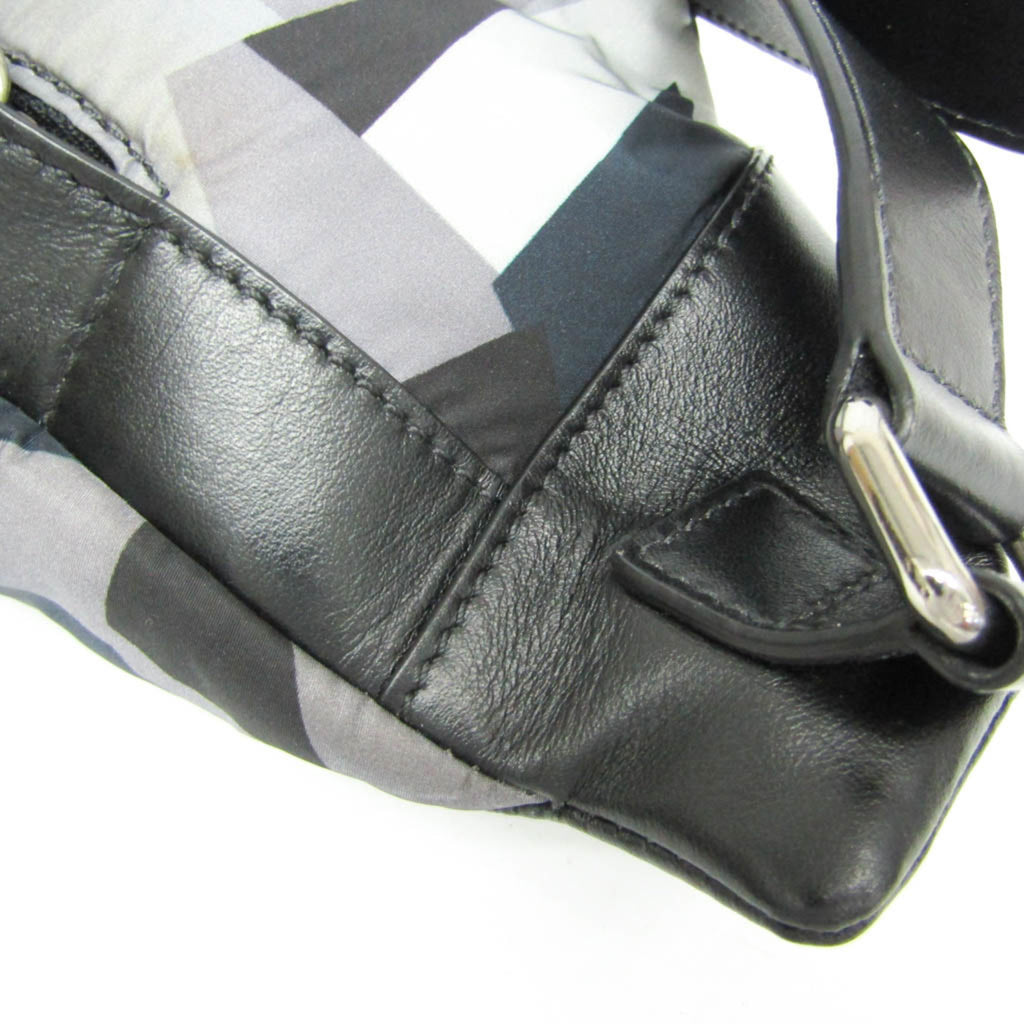 Jimmy Choo DERRY CNX Star Studs Men,Women Leather,Nylon Studded Fanny Pack,Sling Bag Black,Gray