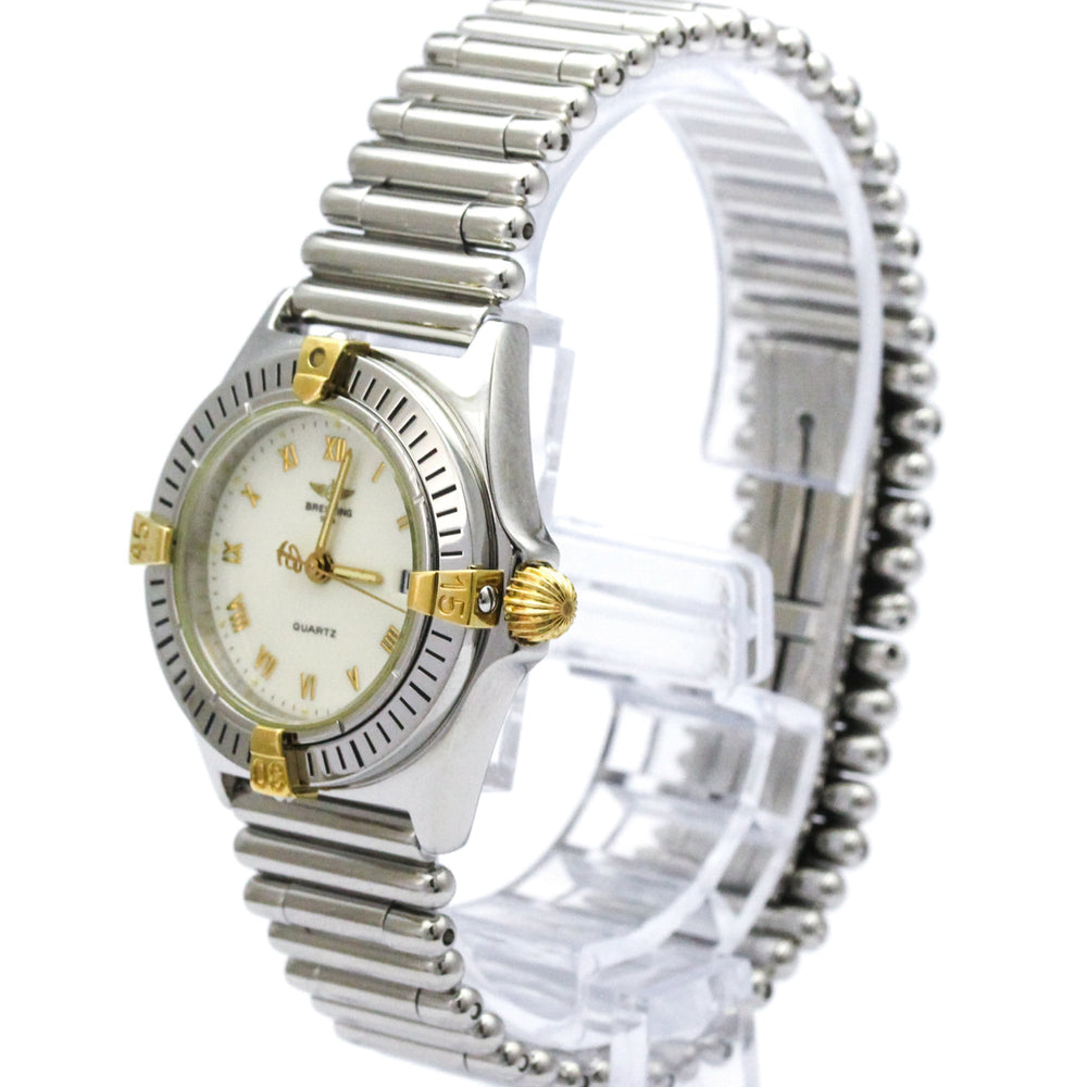 BREITLING Callistino 18K Gold Steel Quartz Ladies Watch B52043 Polished — Very Good