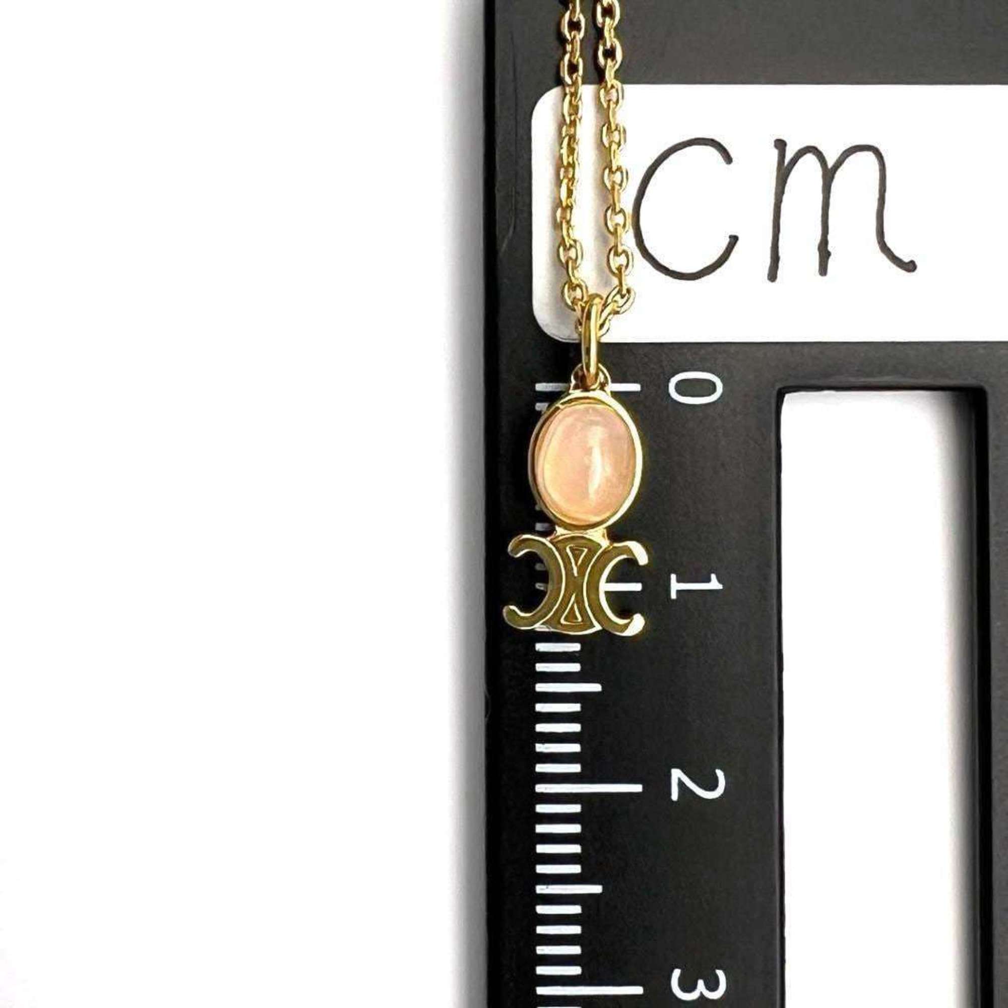 CELINE Women's Trinoff Pendant Necklace Rose Quartz — Like New