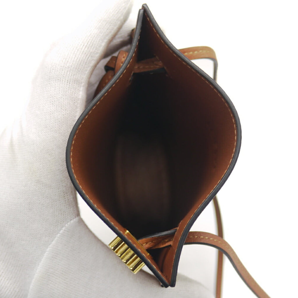 LOEWE Dice Pocket Shoulder Bag Mini Sand C630R12X01 Brown