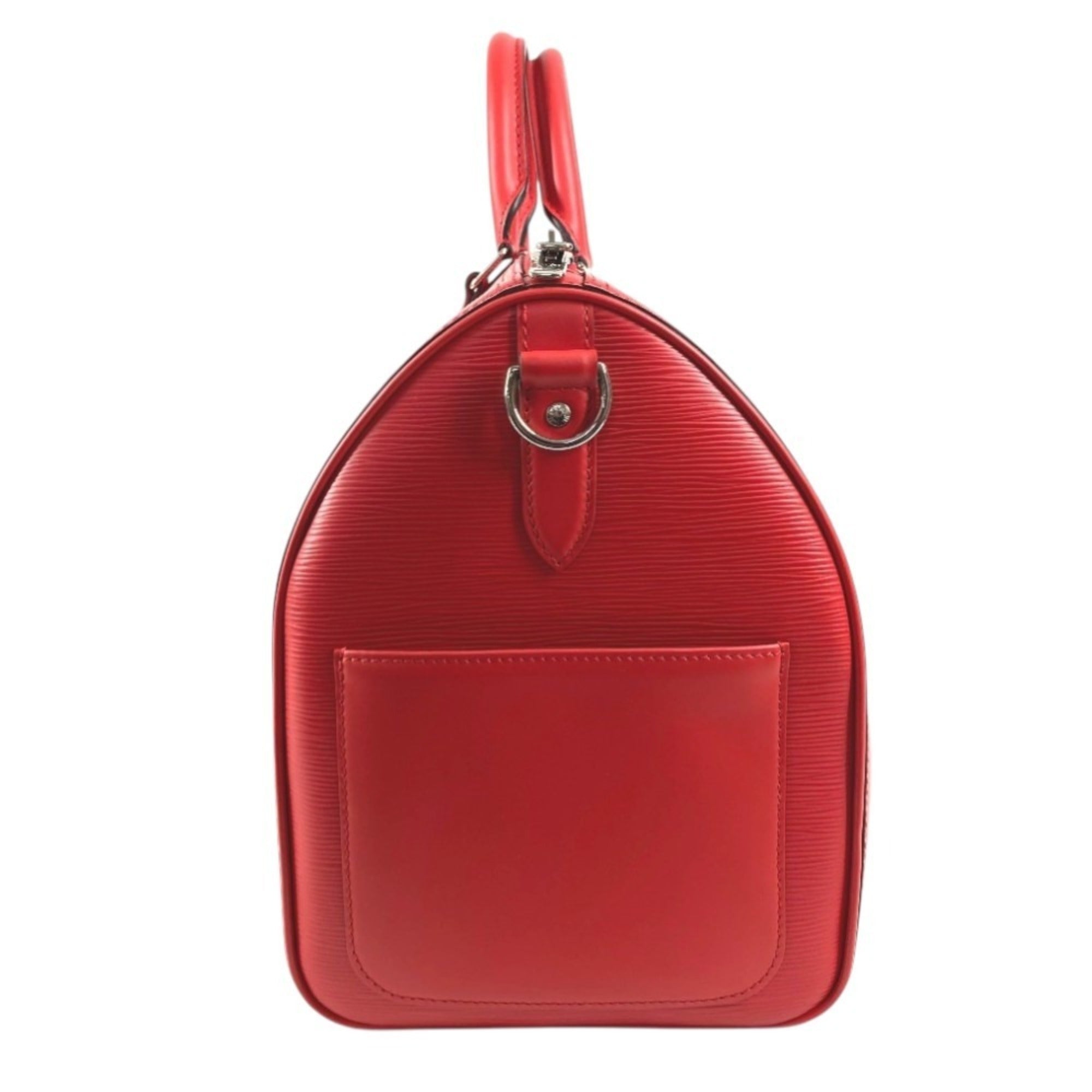 LOUIS VUITTON M53419 Epi Leather x Supreme Collaboration Keepall Bandoulière 45 Travel Bag, Boston Men's, Red, Like New — Like New
