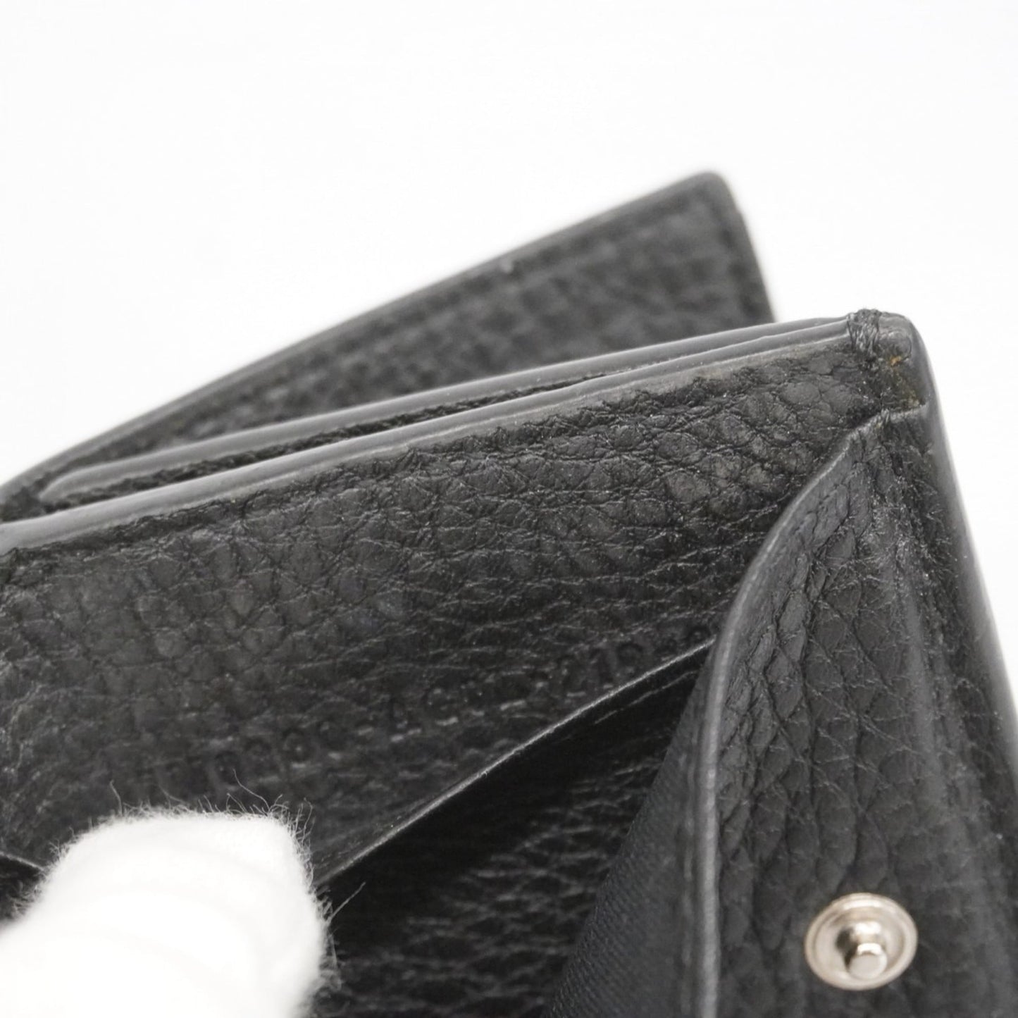 Fendi tri-fold wallet in black leather for men