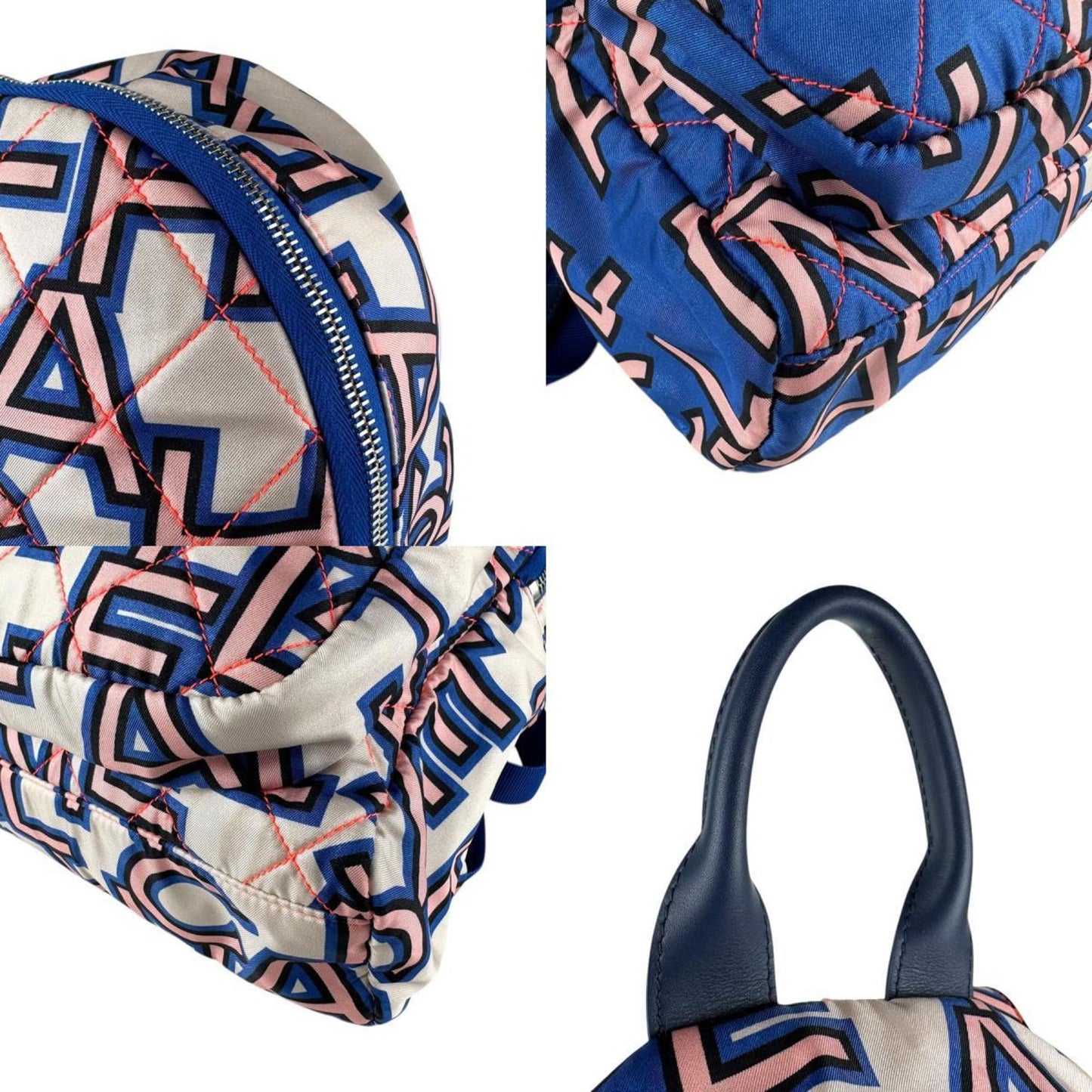 CHANEL Satin Blue Backpack for Women z7730