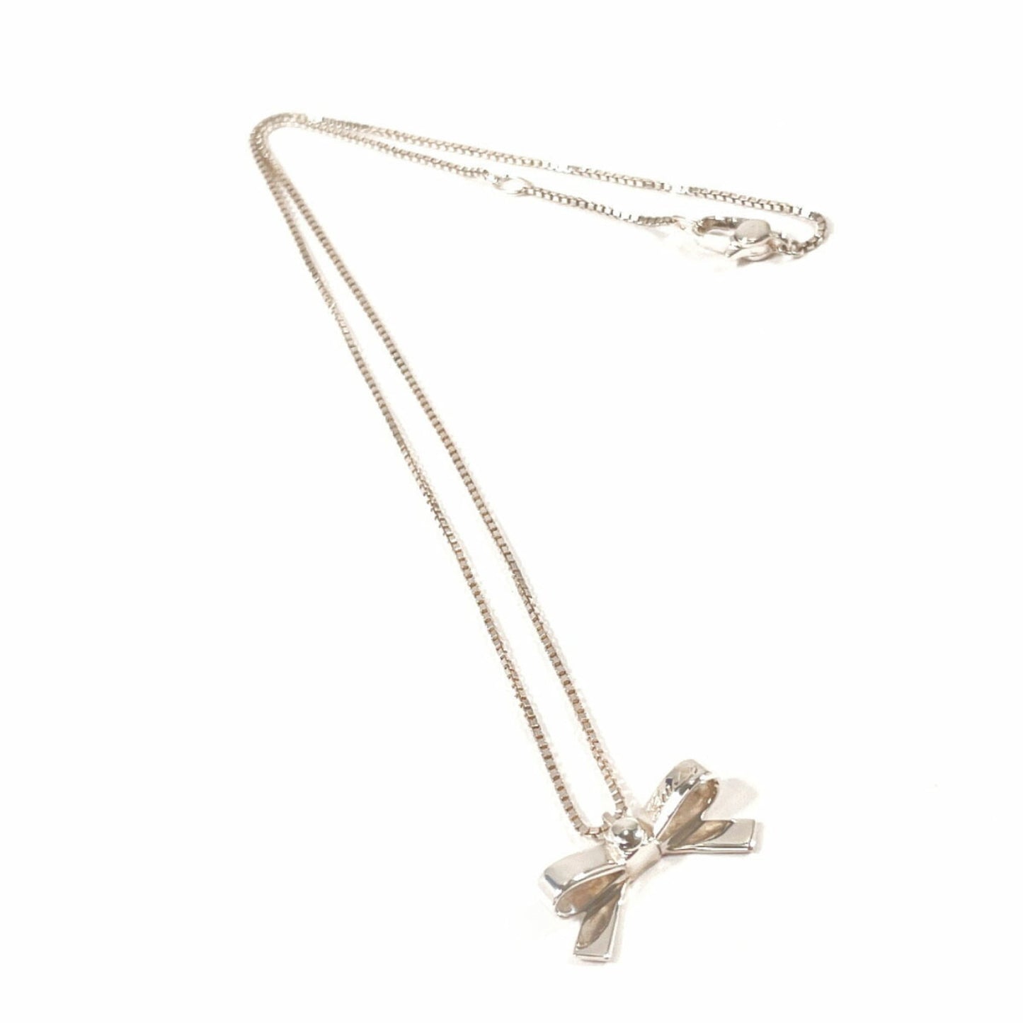 GUCCI Ribbon Necklace, 925 Sterling Silver, Women's