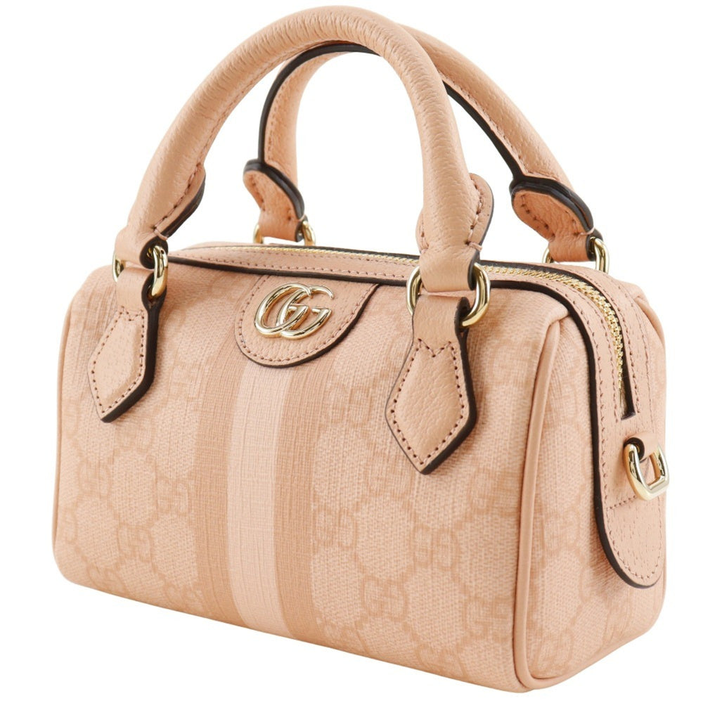 Gucci Ophidia Super Mini Handbag/Shoulder Bag (781490 FAD03 6241) in GG Supreme Canvas, Dusty Pink. Women's (S173025654) — Like New