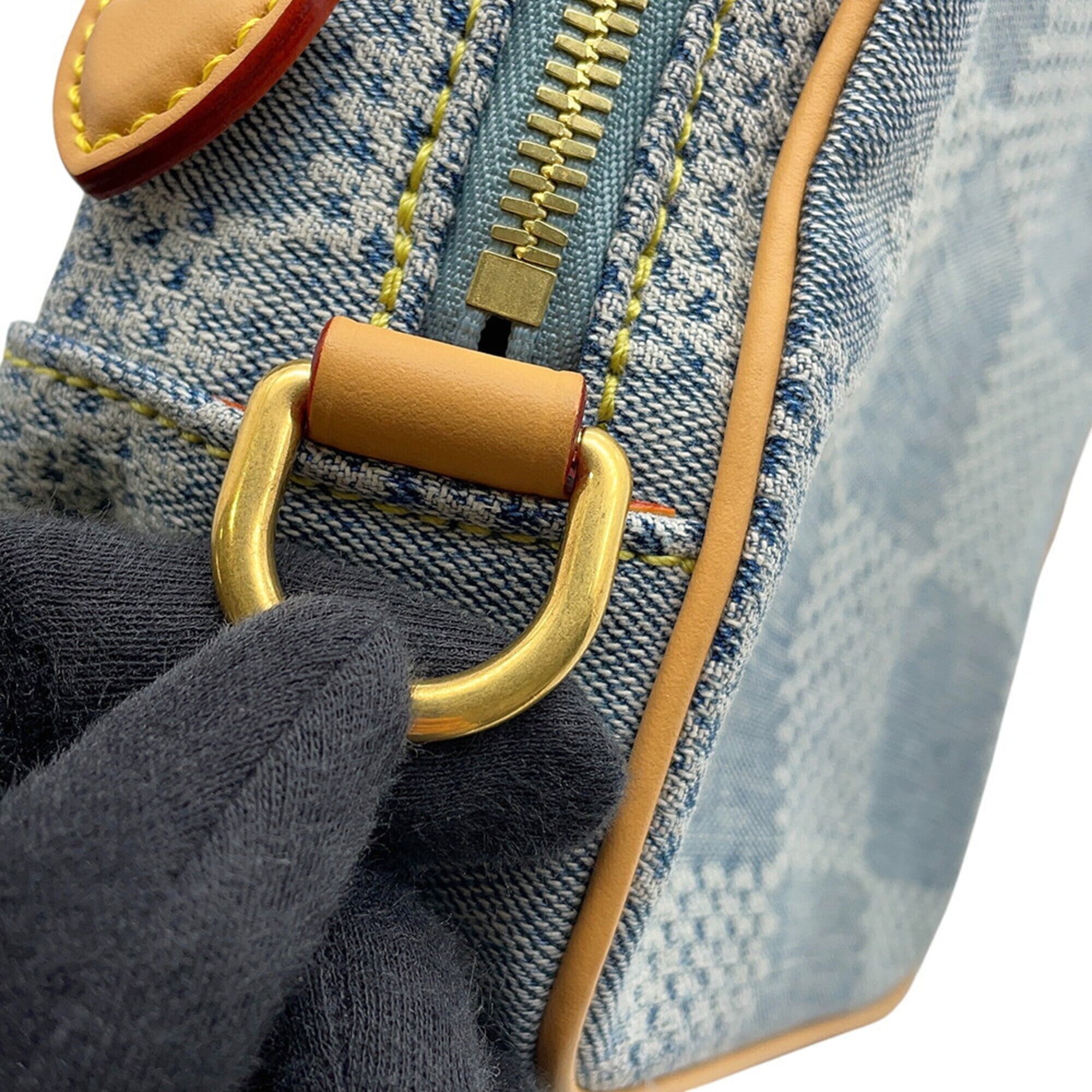 Louis Vuitton Damier Denim 3D Cotton Shoulder Bag, N40706; Handbag; Handbag for Men; LOUIS VUITTON — Like New
