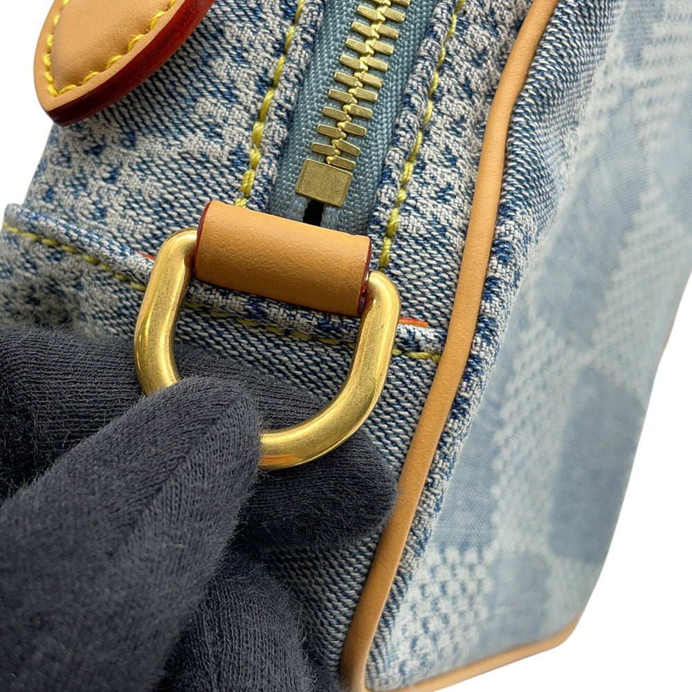 Louis Vuitton Damier Denim 3D Cotton Shoulder Bag, N40706; Handbag; Handbag for Men; LOUIS VUITTON — Like New
