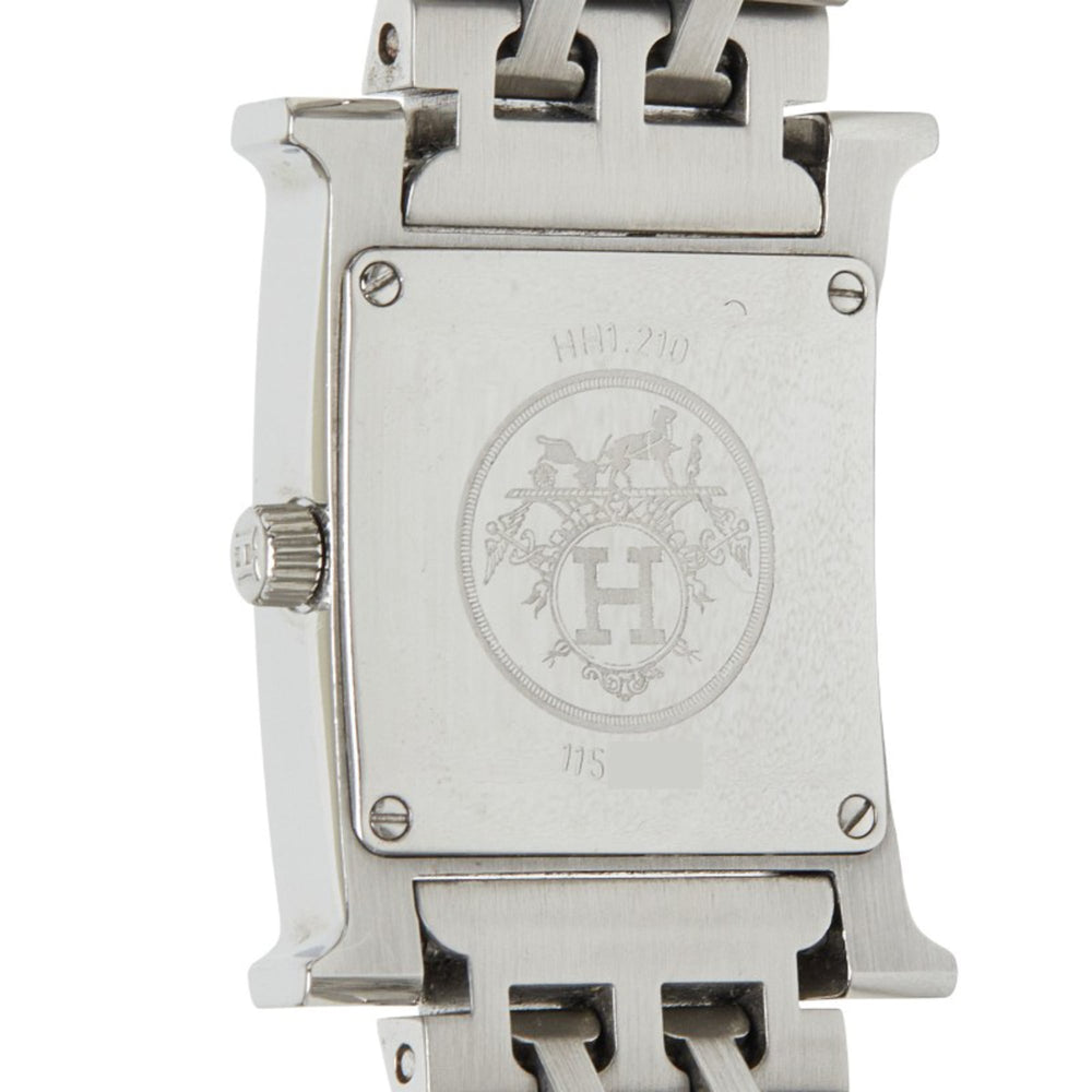 Hermes H-Watch HH1.210 Quartz Black Dial Stainless Steel Women's Watch — Good