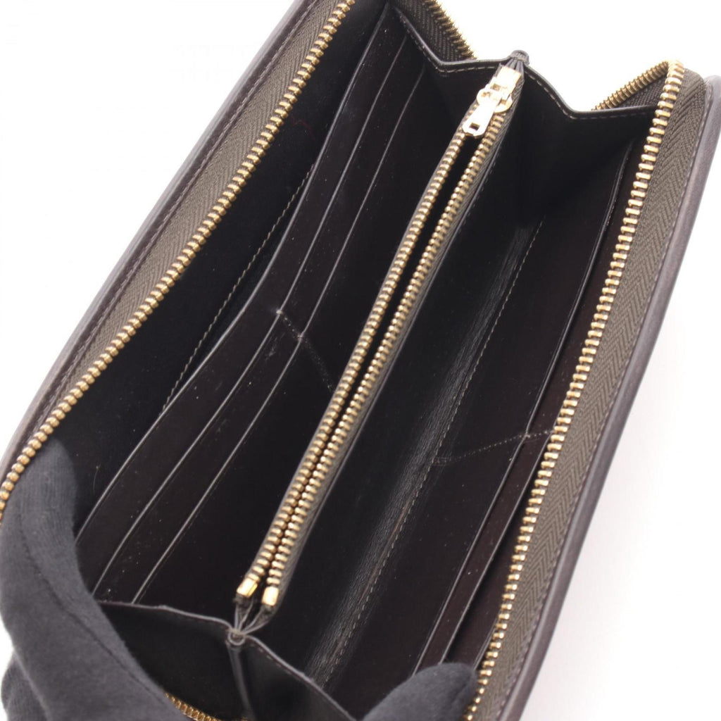 LOEWE Anagram Round Long Wallet, Leather, Women's, Brown