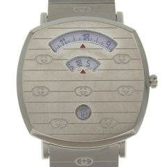 Gucci Grip Watch, 157.3mm, Stainless Steel, Quartz Movement, Analog Display, White Dial, Men's — Like New
