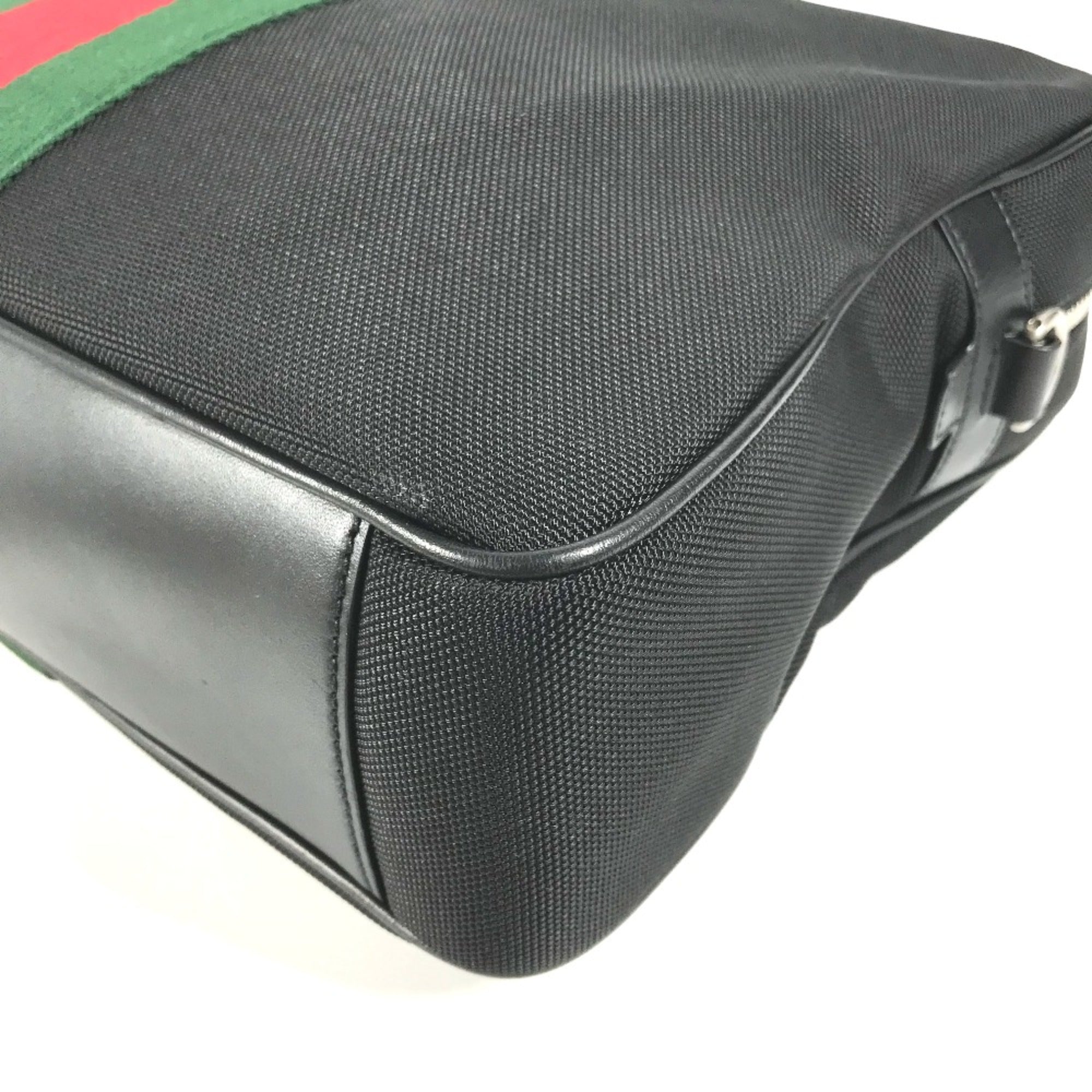 Gucci 630922 Sherry line Bag Hand Bag Shoulder Bag Tote Bag Black — Like New
