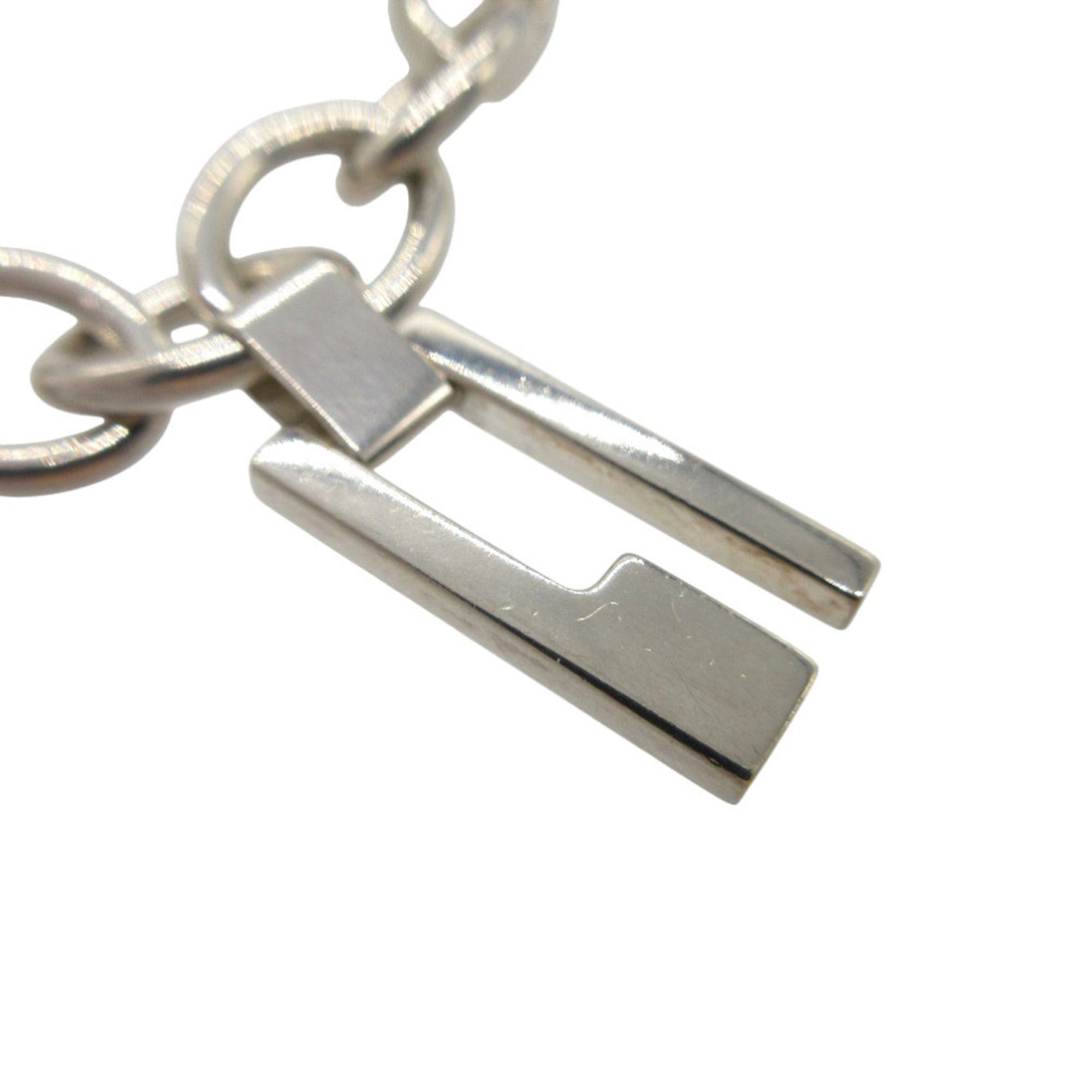 Excellent condition Gucci 5-charm bamboo G logo dog tag icon charm bracelet in 925 silver (0524GUCCI)