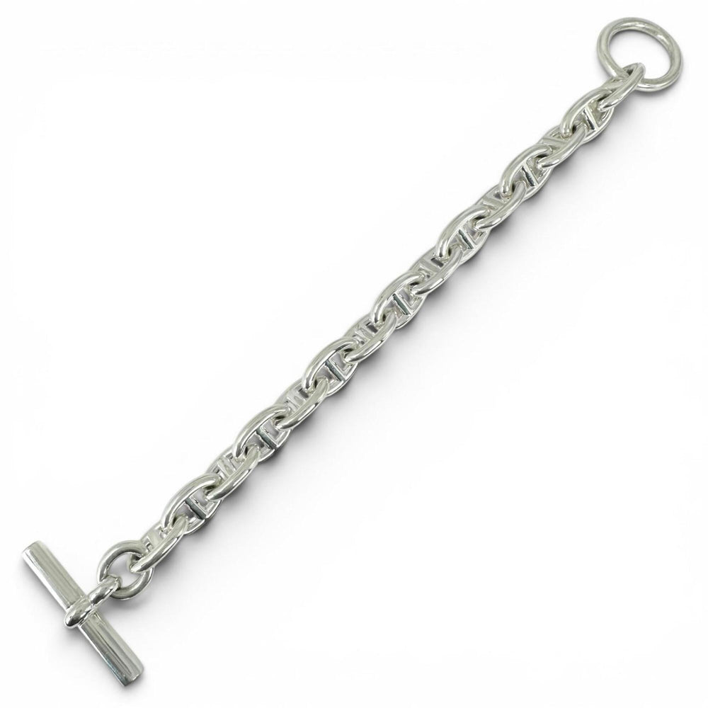 HERMES Chaine d'Ancre PM bracelet, AG925 15 links, silver, made in France, 2021 model, weight 34.15g, women's — Like New