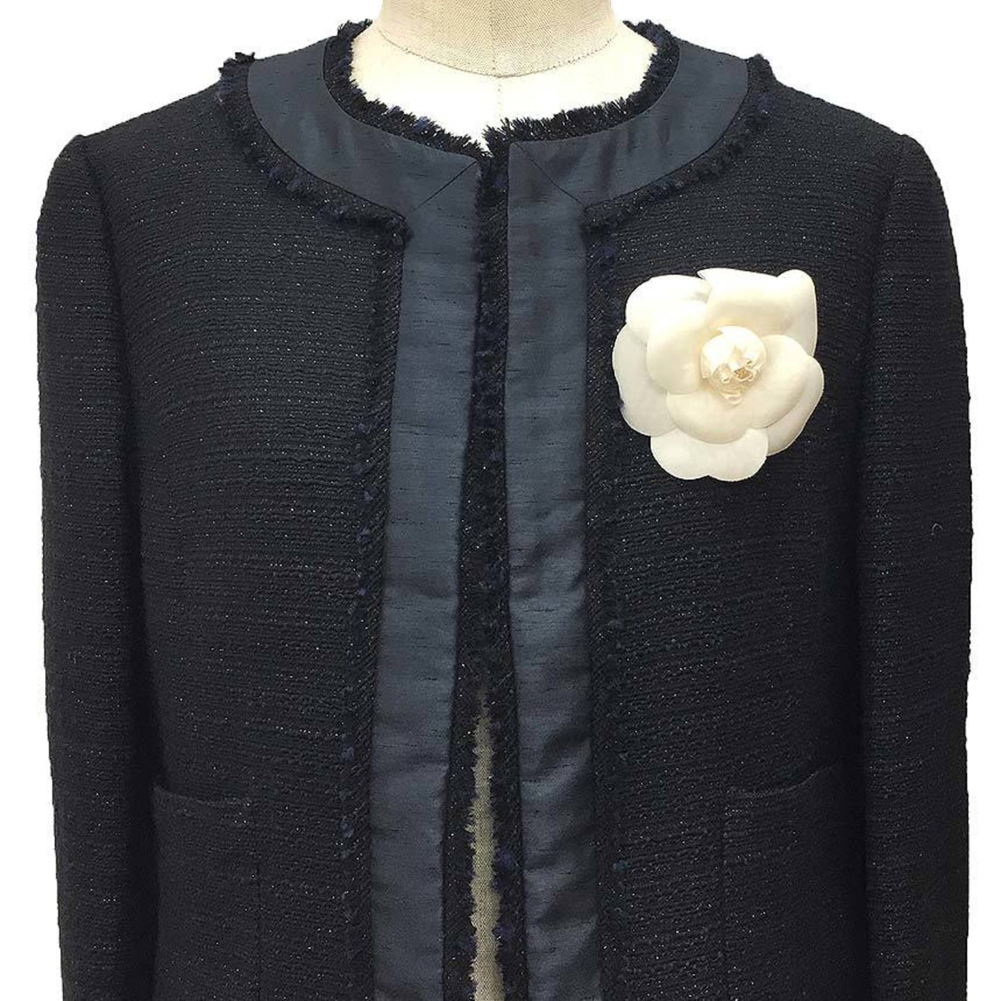 CHANEL Camellia Corsage Brooch White Chanel Women's Ceremony