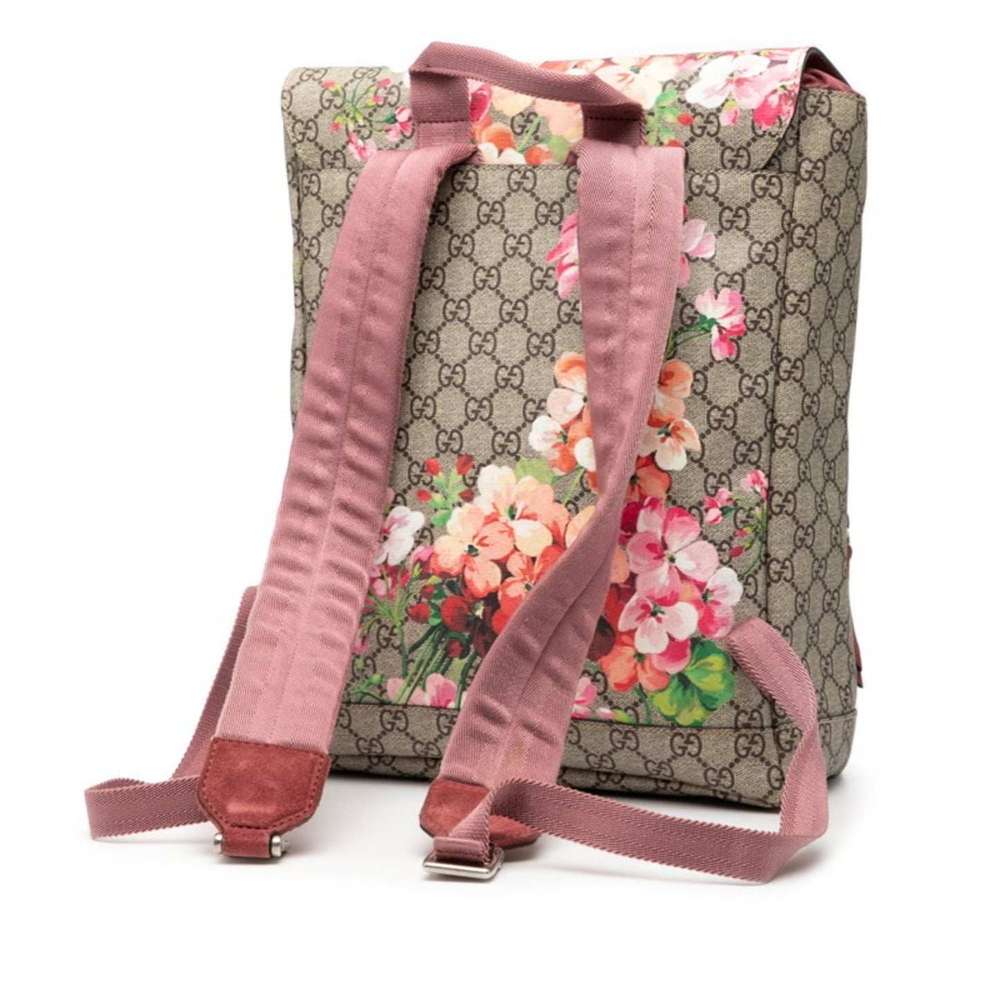 Gucci GG Blooms Antique Rose Backpack 405019 Beige Red Leather Women's GUCCI
