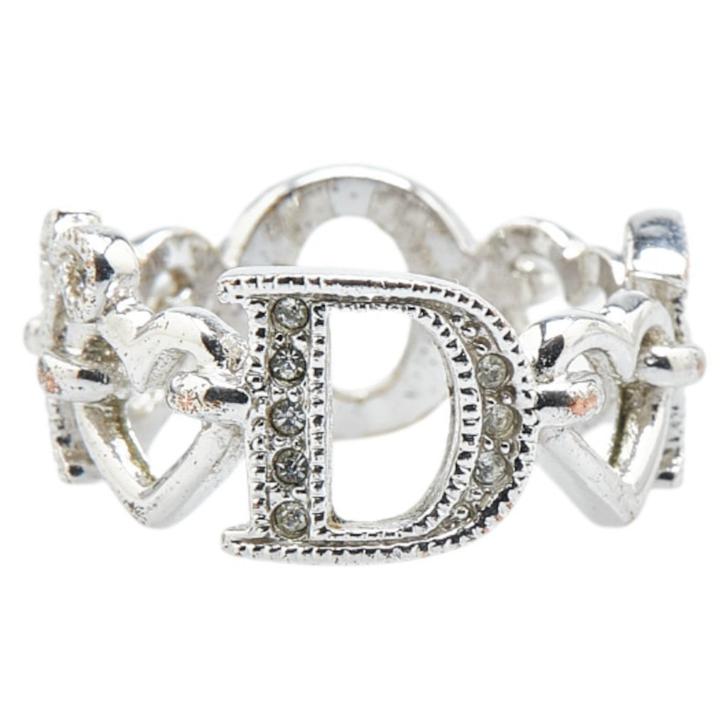 Christian Dior Dior Heart Ring, Metal, Rhinestone, Women's,