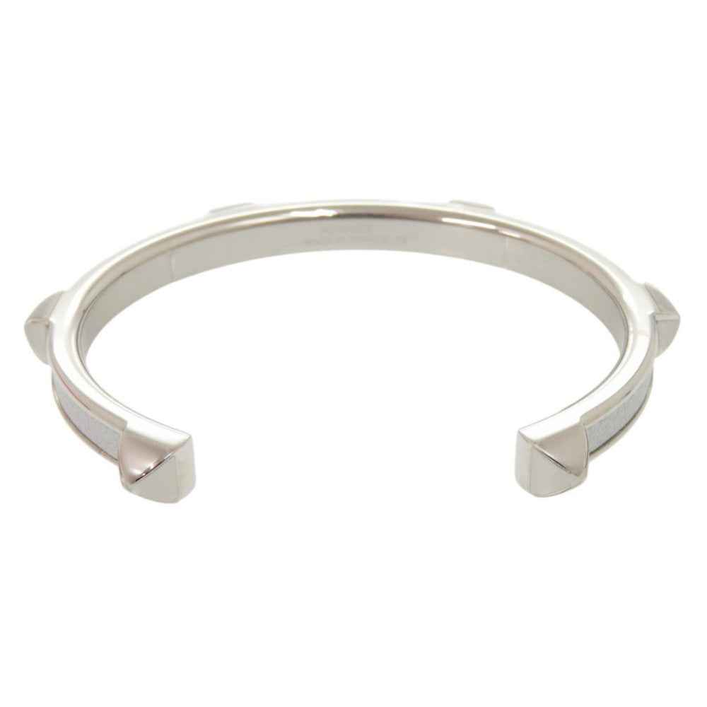 Unused Hermes Athena H500373 Metal Chevre Sham Kila Argent Silver Hardware Bracelet Bangle 0475HERMES — Like New