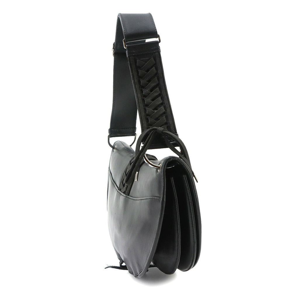 Christian Dior Admit It Shoulder Handbag Leather Black Corset — Like New