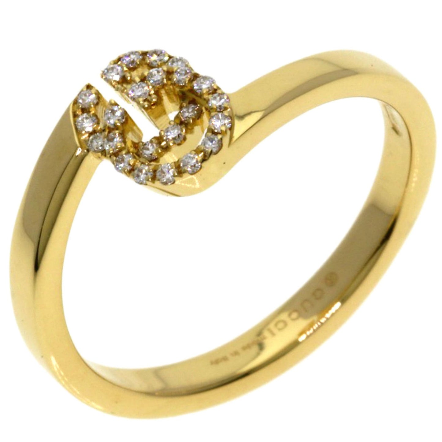 Gucci GG Running Diamond #7 Ring in 18K Yellow Gold for Women