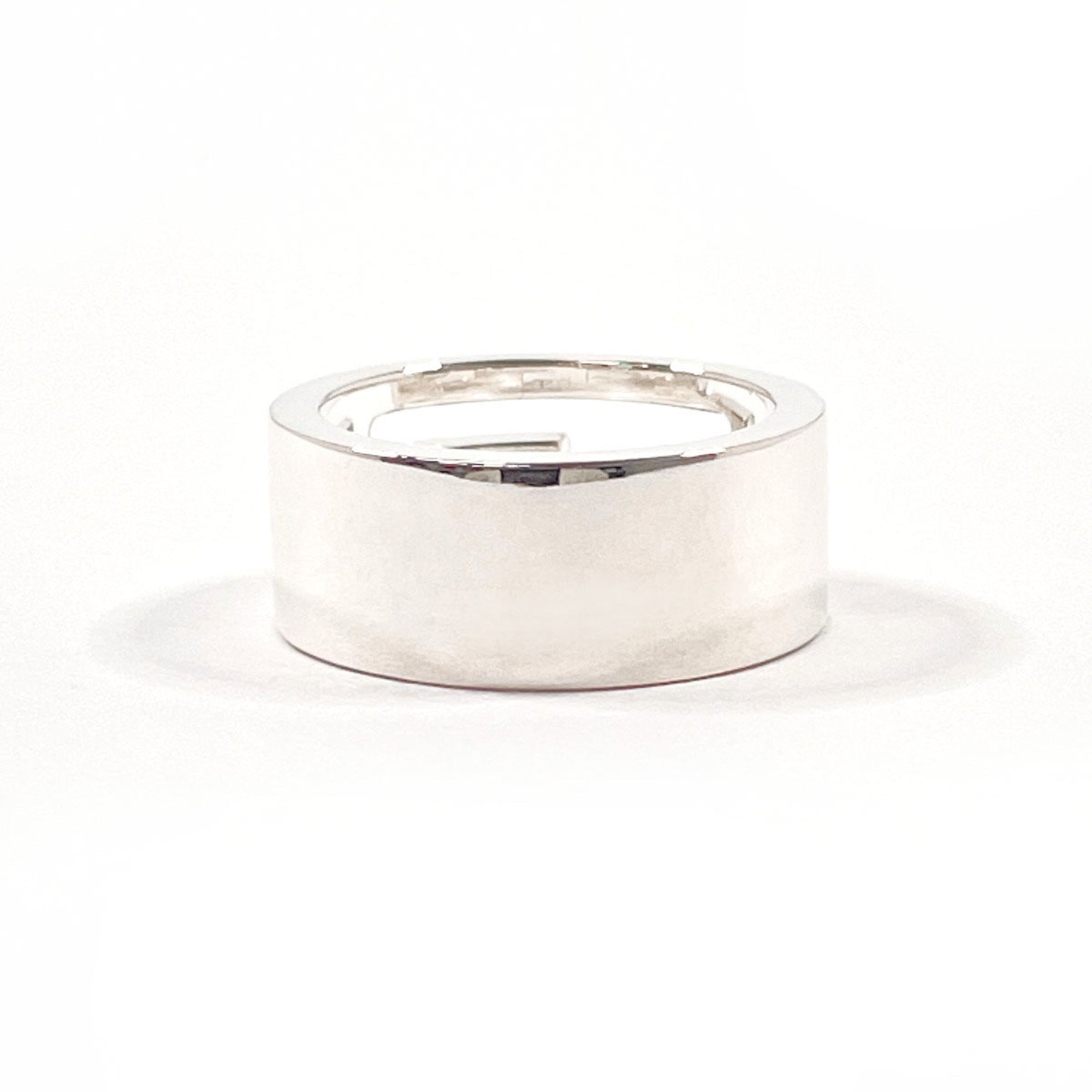 GUCCI Branded Cutout G Ring, Sterling Silver 925, Size 10, Silver, Women's — Like New