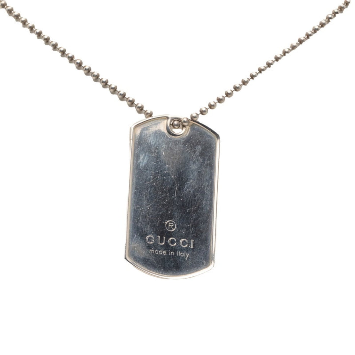Gucci Dog Tag ID Necklace in SV925 Silver for Men