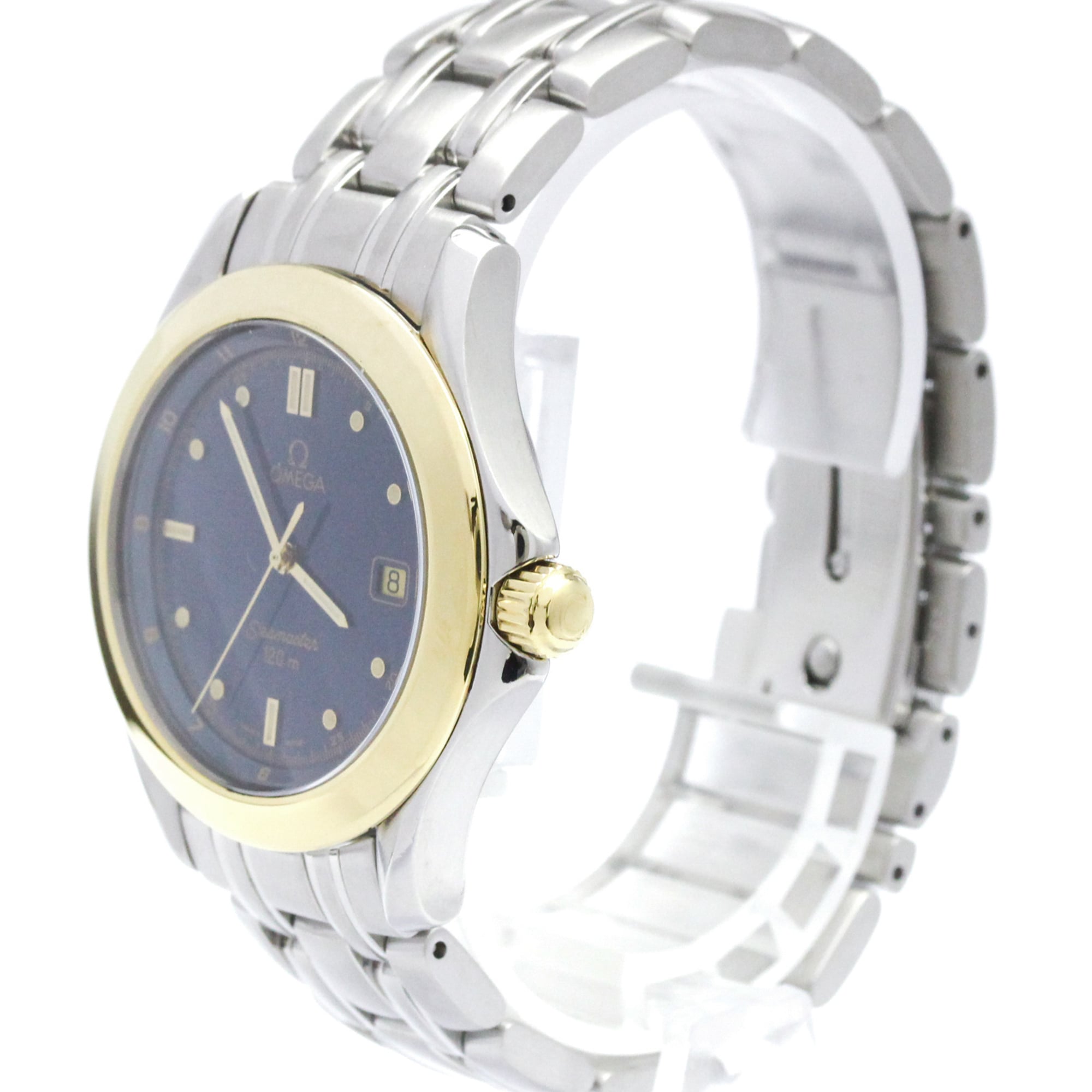 OMEGA Seamaster 18K Gold Steel Quartz Ladies Watch 2411.80 Polished — Very Good